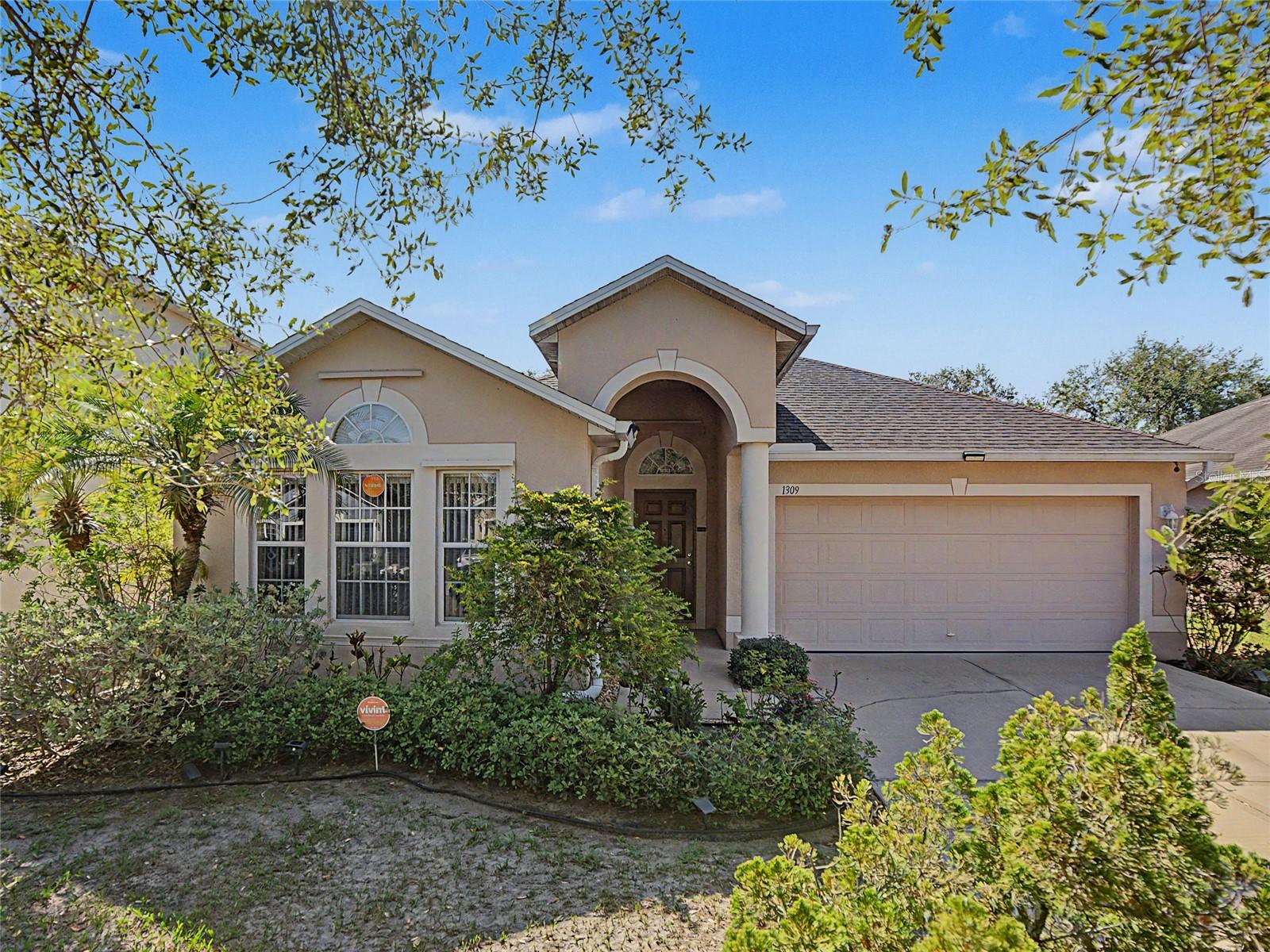 Virtually Staged. Nestled on a beautiful, mature tree-lined street in the desirable Venetian community, this meticulously maintained home offers peaceful pond and conservation views with the privacy of a fully fenced backyard. With a brand-new roof (2026), hurricane shutters, low HOA fees, and no CDD, this property combines comfort, value, and an exceptional location.

Inside, you'll find a bright and inviting split-bedroom floor plan featuring soaring ceilings, decorative plant shelves, elegant art niches, ceramic tile flooring throughout the main living areas, and plush carpeting in the bedrooms. Ceiling fans throughout the home provide year-round comfort, while the open layout creates a warm and welcoming atmosphere for both everyday living and entertaining.

The spacious kitchen features timeless oak cabinetry, white appliances, abundant counter space, and overlooks the main living areas, making it ideal for preparing meals while staying connected with family and guests.

Retreat to the spacious owner's suite, complete with a luxurious garden tub, separate walk-in shower, oak vanity with cultured marble countertop, and generous closet space. The secondary bathroom also features an oak vanity with a cultured marble countertop and a convenient tub/shower combination.

The laundry room includes the washer and dryer, adding convenience for the new owners. Additional exterior features include rain gutters and a fully fenced backyard overlooking serene pond and conservation views, providing a peaceful setting to enjoy Florida's beautiful weather.

Located just minutes from Circles Waterfront Restaurant, specialty shopping, dining, hospitals, and everyday conveniences, this home offers the perfect balance of tranquility and accessibility. The Venetian community is conveniently located near Ruskin, Apollo Beach, and Sun City Center, away from the hustle and bustle while providing easy access to US-41, US-301, and I-75. Tampa, St. Petersburg, Bradenton, and Sarasota are all within an hour's drive.

If you're looking for a move-in-ready home with scenic views, thoughtful features, and an unbeatable location, this is one you won't want to miss. Schedule your private showing today and make this exceptional property your next home.