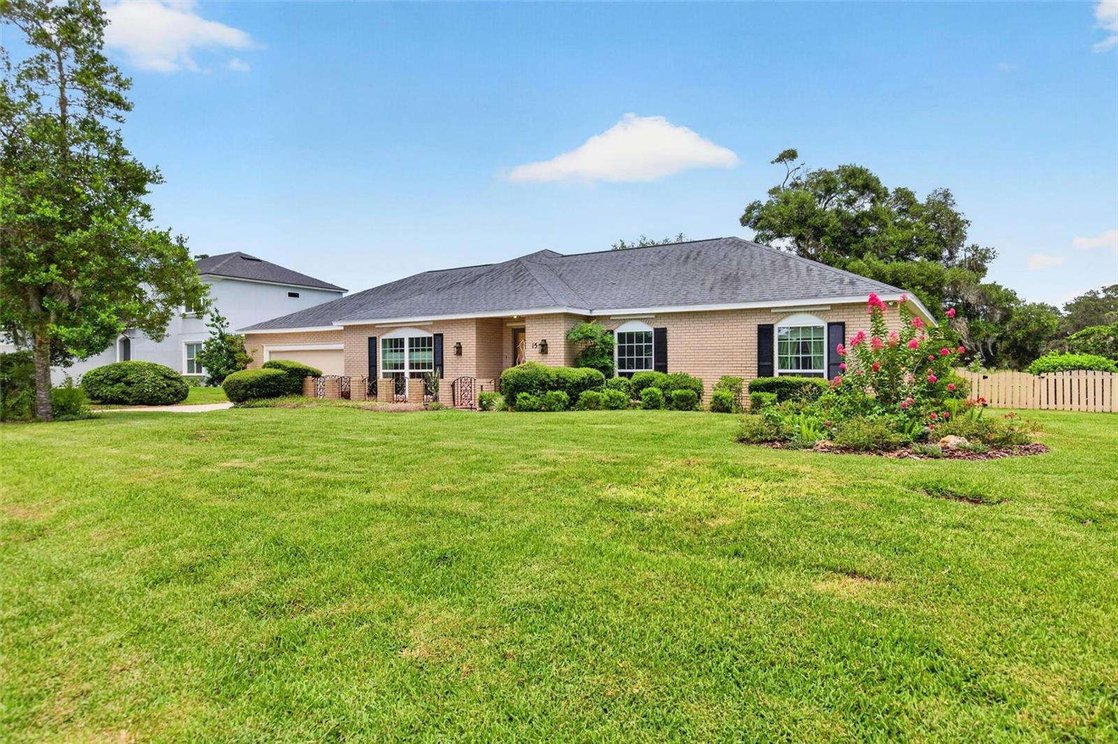 Welcome Home! This meticulously maintained residence is in the highly desirable Tomoka Oaks neighborhood of Ormond Beach. From the moment you enter the welcoming foyer, timeless architectural details set this home apart, including elegant arched openings, chair rail molding, decorative picture frame wall molding, framed wallpaper accents, designer wall sconces, and custom fabric wall treatments that add warmth and sophistication throughout.
The formal living and dining rooms offer versatile space for both everyday living and elegant entertaining. The living room is anchored by a dramatic floor to ceiling picture window, filling the space with natural light and creating a bright, welcoming spot to unwind or host guests. The dining room offers timeless character with sun tunnels and decorative wall panel molding, striking a balance between formal charm and everyday practicality for family dinners or special occasions alike.
At the heart of the home, the expansive kitchen is built for function and gathering, featuring granite and stainless steel countertops, abundant workspace, and an open flow into the breakfast area and family room. Large windows overlook the fully fenced backyard, perfect for everyday living and casual entertaining.
French doors lead to a spacious private study, ideal as a fourth bedroom, home office, or library, with direct access to the backyard and adjoining wood deck for morning coffee or outdoor dining.
The private primary suite is a true retreat, featuring an updated ensuite bath with a new dual sink granite vanity, an updated walk in shower with seamless glass enclosure, and two generously sized closets. Two additional guest bedrooms are spacious and share an updated guest bath with granite topped vanity and tub/shower combination.
An oversized indoor utility room doubles as a home office and laundry room. The oversized 842 square foot two car garage includes an attached workshop, a rare and highly desirable feature for hobbies, woodworking, or extra storage.
Recent updates include new HVAC (2024), new electrical panel (2024), new front windows (2025), roof (2017), updated bathroom vanities, and stainless steel appliances, offering true peace of mind for the next owner. Pride of ownership shows in every room.
Enjoy the timeless charm of Tomoka Oaks, with majestic oak canopies, spacious homesites, and a welcoming neighborhood feel, just minutes from The Trails Shopping Center, dining, top schools, medical facilities, parks, I95, and Ormond Beach's beautiful beaches. Schedule your private showing today, this move in ready gem will not last.