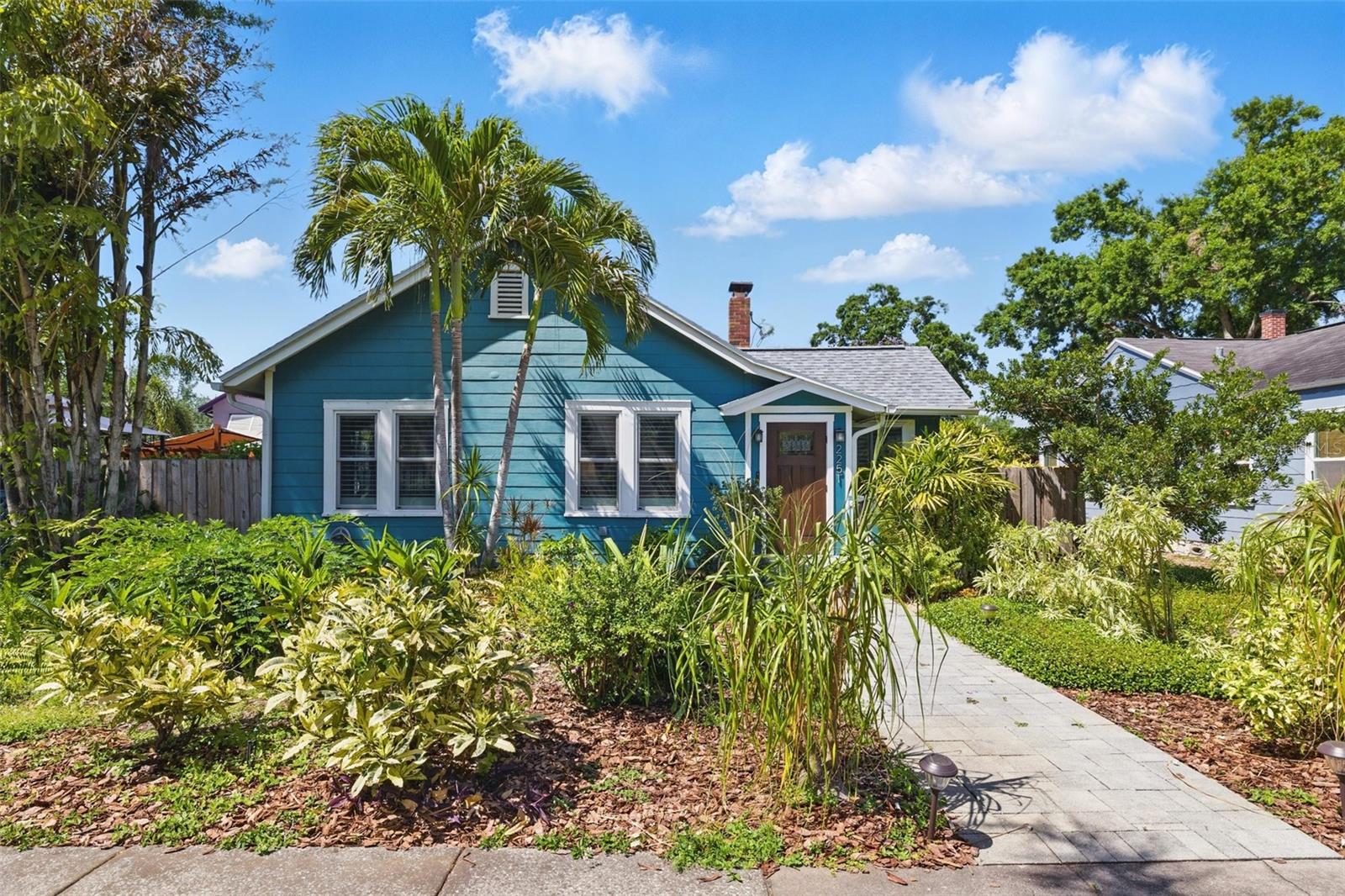 Welcome to a beautifully restored Historic Kenwood residence where timeless character meets thoughtful modern living. Nestled in one of St. Petersburg’s most beloved neighborhoods, this turnkey 2-bedroom, 3-bath home showcases the perfect blend of vintage charm and contemporary upgrades. Historic Kenwood is renowned for its historic bungalows, thriving artist community, and walkable lifestyle just moments from the Grand Central District. 

Inside, natural light fills the thoughtfully updated interior, featuring plantation shutters, double-pane windows, a stylish chef’s kitchen with quartz countertops and a gas range, and beautifully renovated bathrooms. Major improvements—including a new roof, updated HVAC vent system, whole-house water purification system, and numerous infrastructure upgrades—provide exceptional peace of mind.

Step outside to your private backyard retreat, where a custom pergola-covered deck and expansive patio create the perfect setting for entertaining, relaxing, or enjoying Florida’s year-round sunshine. The standout feature is the detached, fully air-conditioned artist studio—a rare and inspiring space complete with its own bathroom, utility sink, and French doors. Whether used as a creative studio, workshop, home office, fitness space, or guest retreat, the possibilities are endless. Completing this outdoor haven is an additional 120 sqft air-conditioned storage shed, offering the perfect solution for all your organizational needs.

Ideally situated just minutes from the shops, galleries, cafés, breweries, and vibrant energy of the Grand Central District, this exceptional property offers a unique opportunity to experience one of St. Petersburg’s most cherished historic neighborhoods while enjoying all the comforts of modern living.