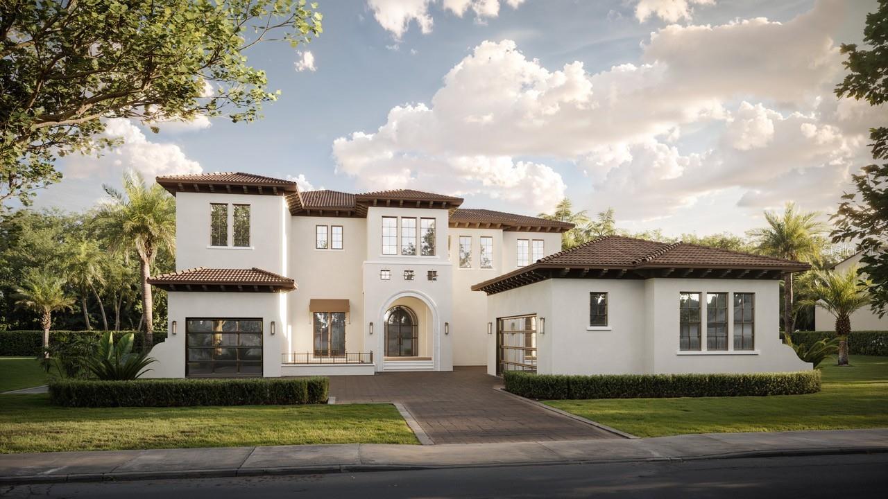 Pre-Construction. To be built. Positioned within the exclusive Village of Cortona at Bella Collina, this pre-construction estate by Vogel Building Group presents a rare opportunity to create a fully customized luxury residence within one of Central Florida’s premier private golf communities. The Bella Vista floor plan showcases timeless Mediterranean architecture paired with refined modern living, featuring a dramatic two-story great room, expansive glass, private courtyard entry, and thoughtfully designed indoor-outdoor spaces created for both elevated entertaining and everyday comfort.

Designed as a luxury custom estate, the home includes a lavish primary retreat, multiple private guest suites, upper-level lounge and balcony spaces, oversized garages, and a resort-inspired outdoor living environment with a custom pool, spa, covered lanai, and summer kitchen potential. Planned finishes and specifications include premium PGT EnergyVue windows and sliding glass doors, custom cabinetry, designer-selected surfaces, luxury flooring allowances, smart home technology, tankless water heaters, natural gas features, custom closets, professionally curated landscaping, and elevated architectural detailing throughout.

For buyers purchasing prior to construction, Vogel Building Group will provide a personalized design experience, allowing the opportunity to select cabinetry, flooring, countertops, lighting, plumbing fixtures, paint selections, and other interior finishes to create a truly one-of-a-kind Bella Collina residence tailored to your vision and lifestyle.

Bella Collina delivers an unmatched luxury lifestyle surrounded by rolling hills, sparkling lakes, and a Nick Faldo-designed championship golf course, with world-class amenities including fine dining, a full-service spa, fitness center, tennis, pickleball, and a vibrant social calendar, all conveniently located just minutes from Monteverde Academy, Winter Garden, and Orlando.