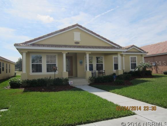 Great layout, 3 bdrm/2 ba split plan with 42" cabinets, crown molding, solid surface countertops in kitchen. Stainless steel appliances, tile and wood flooring. TILE ROOF. Beautiful porches front and back, satellite dish, hurricane shutters and alarm system with camera monitoring. Minutes from I-4, I-95 and the beaches. ;Water: City