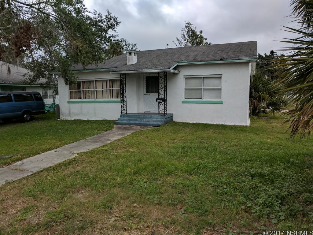 Affordable masonry home on corner of Ridgewood and Maranga. Super high traffic area currently leased with a residential tenant & can be converted to business use.  B3 zoning. Convenient location, near shopping, river and a short distance to the beach.  New roof needed CASH ONLY ;Water: City