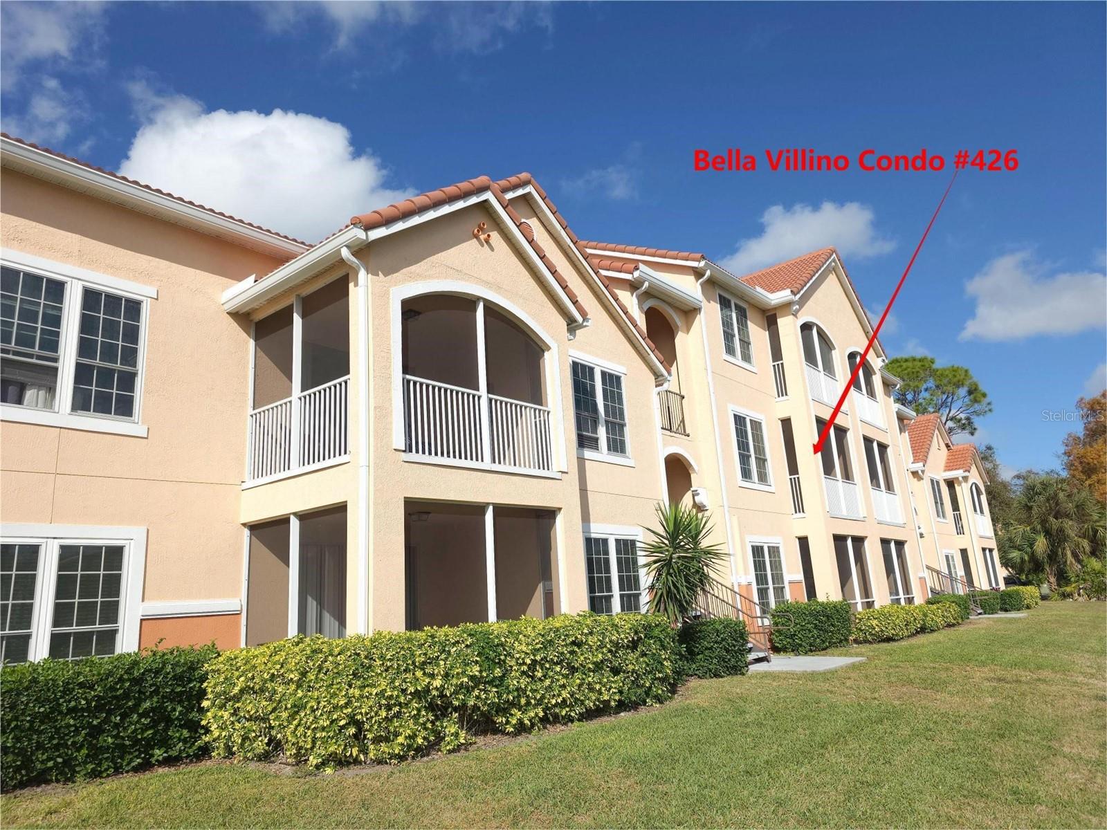 MOTIVATED SELLER. ONE-BEDROOM CONDOMINIUM, PATIO WITH LAKE VIEW, IN SARASOTA, FLORIDA, NEAR WORLD-FAMOUS SIESTA KEY BEACH. Enjoy the blue skies, lake view, and patio breezes in this freshly painted, large one-bedroom, one-bathroom coastal condo home. It is located in Bella Villino Condominiums, a gated community in the master-planned development of Palmer Ranch (award-winning design and privately maintained). The condo has a brand-new roof, just completed in January 2026, the built-in wall unit in the living room was removed and the wall refinished (more floor and wall space), and impact-resistant windows were installed when they refurbished the buildings. The condo has a large kitchen with a breakfast bar that gives way to the living room and patio. The dining area is situated on the left side of the kitchen. The master suite has sky and lake views and a door directly next to the patio slider door for convenient access. Another benefit is the large bathroom with a linen closet and a walk-in clothes closet, and the doorway to the foyer leads right into the separate laundry room, which is opposite the foyer. The condo comes with a covered, lighted carport; there is open parking on the side of the buildings for guests. Each unit is an end unit, which is nice for some added privacy, and access is through the building’s breezeway. There is a nice and fairly routine land and sea breeze that blows through them with refreshing coastal air. Bella Villino as a community boasts superb amenities not available at comparable properties in this price range. Its lifestyle benefits include an elegant clubhouse with a resort-style pool and spa, pool baths, a large fitness center with a range of equipment, including cardio machines, TV monitors, indoor racquetball and basketball, a billiards room, and a business center. A fenced tennis and pickleball court, a car detail area, gas grills with picnic areas and pet stations that are located around the property, an onsite manager and maintenance staff, and other amenities. It is close to world-class beaches, marinas, the popular Legacy Trail (bicycle/jog/walk), shopping, restaurants, golf courses, and much more. The location of this community and price are difficult to beat for a central Sarasota location along the Gulf Coast. **Also for sale is MLS number A4693035, if the buyer purchases both, the seller offers a discount.