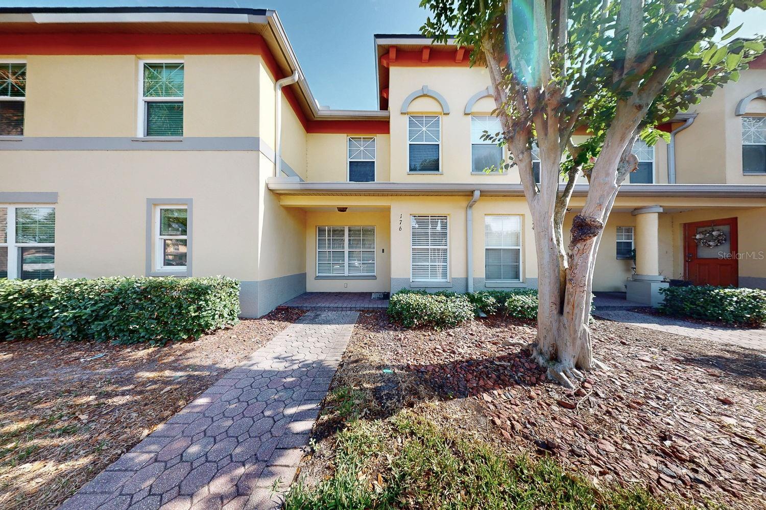 Virtually Staged. Welcome to this spacious and well-maintained 3-bedroom, 2.5-bath townhome located in a secure gated community just minutes from downtown St. Petersburg. Offering 1,538 square feet of comfortable living space, this home features a versatile third bedroom that can also serve as a home office or den. The thoughtfully designed floor plan includes a bright living area, separate dining space, convenient downstairs half bath, and a screened lanai with additional storage overlooking a peaceful pond setting. The kitchen is equipped with solid wood cabinetry and granite countertops, while light wood laminate flooring runs throughout the main level and staircase, with carpet upstairs and ceramic tile in wet areas. A laundry closet provides added convenience. Residents can enjoy the community pool and spa, and the home is ideally situated directly across from the pool and mailbox. Water, sewer, trash, and exterior maintenance are included, making for easy, low-maintenance living. First month rent and security deposit due at move in. No Pets Allowed per the association. Conveniently located near shopping, dining, major highways, and all that downtown St. Petersburg has to offer. Schedule your private showing today!