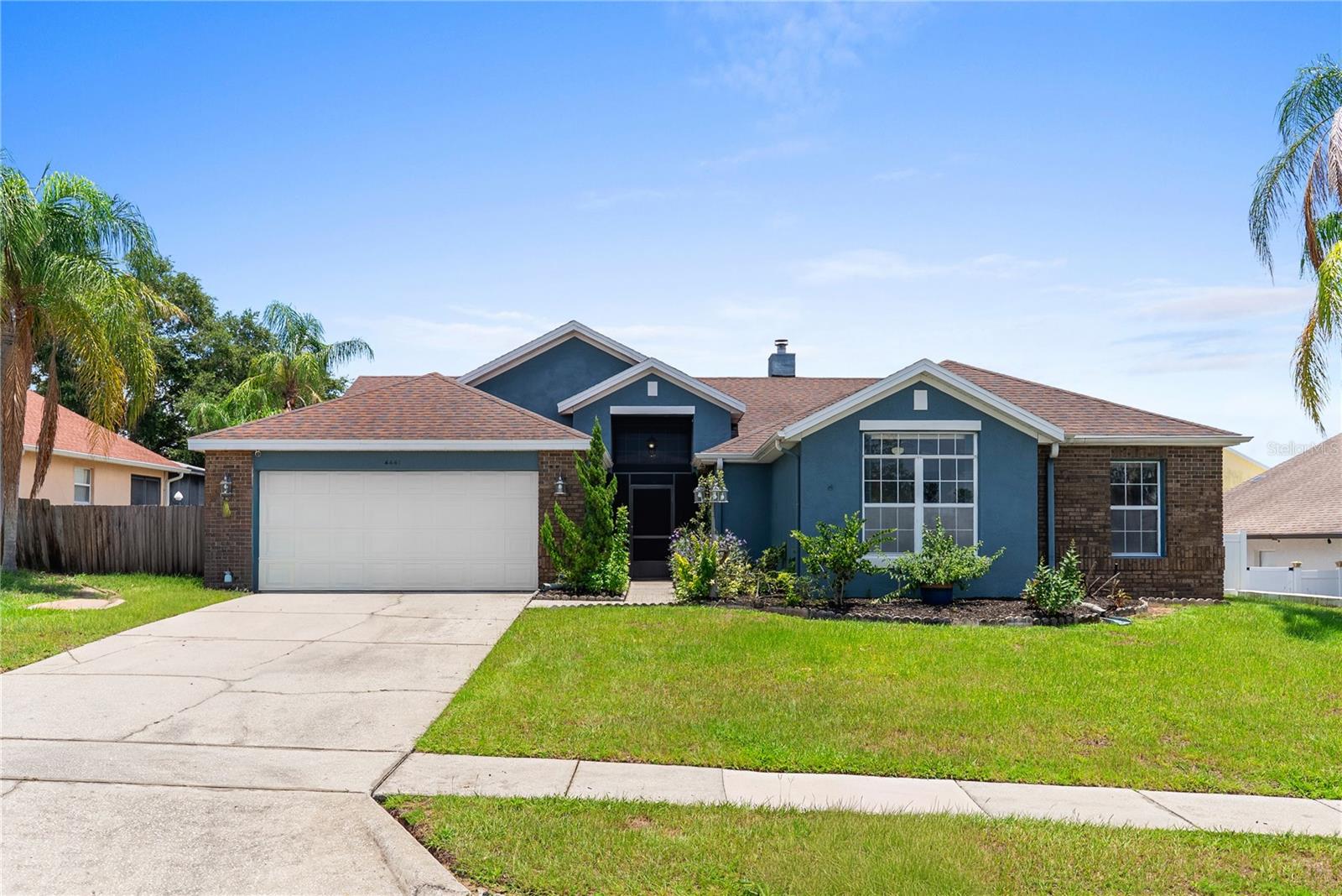 Welcome Home...This home is the one for you. Offering four bedrooms and two full baths and is a split plan. Once you walk in thru the front double doors, you will be greeted with a large living room with lots of natural light. The tile floors really make the home feel palatial. This home has been owned by the original owner since built 1994 and have done some major improvements over the years. There is also a large family room off the kitchen with a real wood burning fireplace. There is a dining area off the living room and in the large kitchen room for a small table to enjoy dinners or breakfast also a counter bar you can sit at while watching TV with family and friends. There are three bedrooms on the one side of the home with one large hall bath with a bathtub and shower combo. Each room is of good size. maybe use one as a personal office space? On the other side of the home you will find the main bedroom which has plenty of room with a large walk in closet. The bathroom is really like a spa with walk in shower and a large soaking tub. The toilet is in its own little spot. You will find a large vanity area with two separate sinks, so no waiting while someone else is doing their thing. Stone counters and toilets and sinks where updated in 2021 with American Standard an upgrade from the originals. The owner had the screened in porch expanded to 480 sq ft. with all new glass windows and updated electric in 2010 creating an additional area to enjoy with family and friends for holiday gatherings. While outback you will enjoy the pavers and cook with an area also with grass to enjoy. This home offers a two car garage and an attic area above so you can store items. These are some of the updates:New Water Proof Flooring in Kitchen 2024, New Kitchen Lighting 2023, New GE Double Oven With Air fryer, New Samsung Refrigerator 2022, New Samsung Washer and Dryer 2022, New Wood Flooring 2019, New Rheems 3.5 Ton, 15 Seer Heat Pump 2019, New Roof 2016, House Painted Outside 2023. Only about 30 minutes to both Walt Disney World and Universal Studios, Close to all shopping and Hospitals and the New Downtown Winter Garden, Plenty of close by shopping and restaurants. As you can see this home is move in ready. Why not make it yours?
All measurements should be verified buyers agent and Buyer.