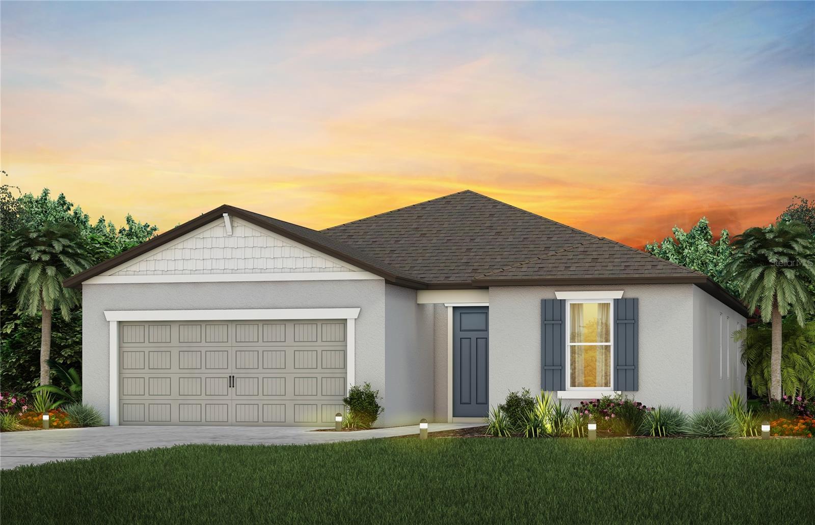 Under Construction. Enjoy all the benefits of a new construction home in the serene setting of Ocala, FL's horse country, with an age-restricted, fully amenitized lifestyle at Del Webb Stone Creek. This is the active adult community you've been looking for, with amenities that include an 18-hole championship golf course, a full restaurant and bar, indoor and outdoor pools, sports courts, and so much more. Our sprawling amenities, clubs, and classes will fill your retirement days with activities to make new friends and memories.
Featuring the popular Mystique floor plan with an open-concept home design, this home has all the upgraded finishes you've been looking for. The stylish kitchen showcases a center island with single bowl sink, upgraded faucet, 3cm quartz countertops with quartz backsplash, stone gray cabinets, a spacious pantry, and KitchenAid stainless steel appliances including built-in oven and microwave, dishwasher, and stovetop with range hood. 
The bathrooms have gray cabinets and 3cm quartz countertops, dual sinks in the Owner's bath and a walk-in shower. There is luxury vinyl plank flooring in the main living area, flex room and bedrooms and 22”x22” tile floor in the bathrooms and laundry room.
This home makes great use of space with a versatile flex room, a convenient laundry room, an extended covered lanai with screen enclosure and a 2-car garage.
Additional upgrades and features include LED downlights and floor outlet in gathering room, 8’ interior doors, brushed nickel lighting and hardware, two tone interior paint and a Smart Home technology package with a video doorbell. 
Enjoy peace of mind with Pulte’s transferable, 10-year Limited Structural Warranty that covers materials and workmanship in the 1st year, workability of plumbing, electrical, HVAC, and other mechanical systems through the 2nd year, various types of water infiltration and internal leaks through the 5th year, and the structural integrity of the home through the 10th year. Plus, we’re currently offering limited-time incentives and below-market rates!
