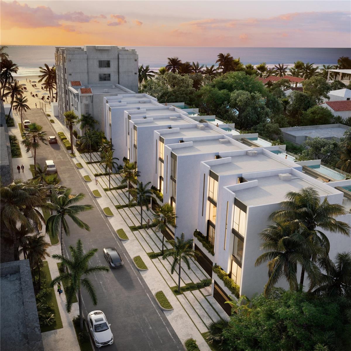 Pre-Construction. To be built. ***UNDER CONTRACT*** New Development | Interior S.F: Approx. 6,128.24 | Outdoor S.F: Approx. 789.35 | Garage S.F: Approx. 410.80. Welcome home to The Grove at Carrion Court, a brand new Townhome exclusive, with European designer finishes, cool palette design and contemporary tropic details throughout. Offering four lofty floors with 7,328 total S.F + of wellness inspired living, encompassing 4 bedrooms + flex space, rooftop, gym, terrace and pool. The pinnacle of elevated living expressed through contemporary design, situated steps from the beach. Embracing the vibrant work-live balance of the Caribbean, this curated, boutique development offers an exceptional lifestyle experience, steps from the beach. At The Grove we have set a new standard for Puerto Rico living, with meticulous design, architecture and finishes. Each defined detail has been thoughtfully expressed to evoke an atmosphere of sophistication and elegance. A harmony of intention and energy, contemporary European elegance and ocean focused elements, come together to bring to life these sophisticated spaces in innovative and distinctive ways. As you step inside each curated home, you are captivated by the flawless fusion of contemporary aesthetics and new age charm. The heart of every home at The Grove lies within its chef grade, Italian gourmet kitchen, adorned with top-of-the-line appliances; this space will ignite your passion for the art of cooking and the talent of entertaining. At The Grove, amenities inspire wellness acting as extensions to the natural surroundings. More than just another residential collective, The Grove breathes new life into the mundane modernism of today’s construction; it’s a destination lifestyle experience, focused on health and longevity. If you are seeking what’s next in one of Puerto Rico’s most coveted locations; welcome to your ultimate aspiration, welcome to The Grove. The Grove is only steps away from the sand situated at the intersection of Condado Beach and Ocean Park, on Carrion Court.