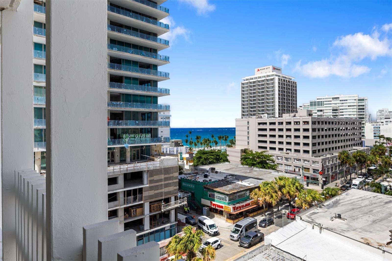 Experience the best of Condado living in this ideally located studio apartment. Situated on the 8th floor, this residence offers partial ocean views from its private balcony and places you just one block away from the beach.
Surrounded by Condado's renowned restaurants, cafés, nightlife, and shopping, you'll enjoy an unbeatable walkable lifestyle in one of San Juan’s most sought-after destinations. Whether you're looking for a personal getaway, a primary residence, or an income-producing investment, this property offers exceptional flexibility and value.
The building offers desirable amenities including a swimming pool, on-site laundry, on-site administration, and secure access. HOA fee $117/month includes water service, property tax (CRIM)  $556/year, building insurance $986/year.