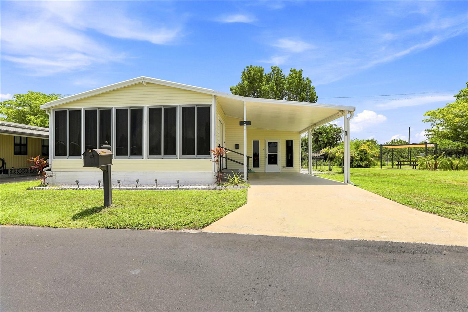 Discover refined Florida living in this beautifully updated 2023–2024 residence, perfectly situated in Poinsettia Park — one of Fort Myers’ premier 55+ gated communities. This exceptional home blends modern upgrades with resort-style amenities, creating an effortless, elevated lifestyle.

The community offers an impressive array of features, including a heated pool, pickleball, shuffleboard, and bocce ball courts, all set within a meticulously maintained neighborhood. The elegant clubhouse serves as a vibrant social hub, complete with billiards, fitness equipment, a full kitchen, and a spacious gathering area ideal for events, activities, and community gatherings.

Inside, the home shines with a fully updated kitchen, new flooring, new doors and trim, new windows, and beautifully remodeled bathrooms with granite counters — all completed in 2023. These thoughtful upgrades create a fresh, modern, and luxurious feel throughout. Major improvements include a new roof, new water heater, and new appliances (2023), with the air conditioner replaced in 2018 for added peace of mind. The home is offered partially furnished, providing convenience and style from day one.

The living room is a great size and features beautiful French doors that open into a bright, inviting sunroom at the front of the home — an ideal space for relaxing, reading, or even a study, all while enjoying the Florida sunshine year-round. The newly constructed, fully enclosed sunroom offers gorgeous flooring, abundant natural light, and excellent storage options. Just off the sunroom, additional hall storage has been thoughtfully added to accommodate linens, seasonal items, or everyday essentials, enhancing organization and functionality throughout the home.

This is a rare opportunity to own a beautifully upgraded residence in one of Fort Myers’ most sought-after age-qualified communities, where comfort, elegance, and lifestyle come together effortlessly.