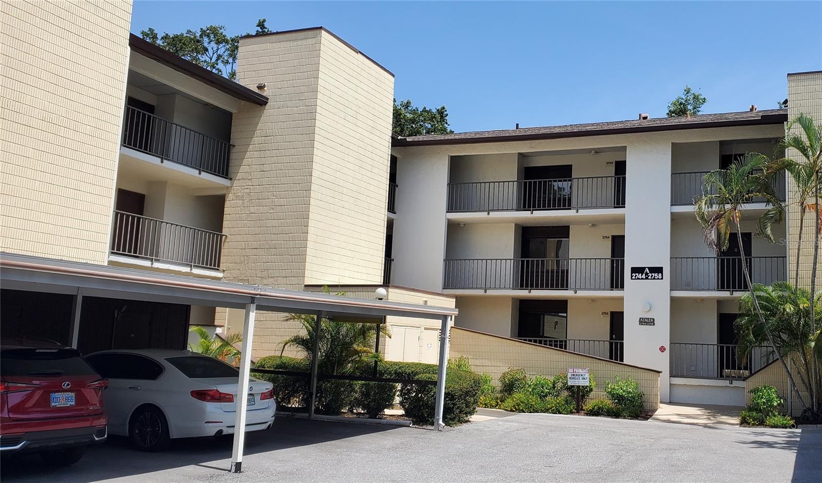 Orchid Oaks 2/2 Condo on first floor with wooded view and a 1 car carport (open parking for 2nd car) and a exterior storage closet. Available July 1, 2026 for move in.  Property provides 1365 sq ft of heated living space and a beautiful bamboo wooded view. New luxury vinyl plank flooring and recently painted throughout. No carpet anywhere in unit. Community provides a beautiful pool which is set among lush tropical landscape, a gazebo surrounded with mature oak trees and is located on Phillippi Creek. Pedestrian gated walkway to shopping center next door. Location is great for quick access to downtown and beaches. Good credit (650+) and background required. Income must be at least 3x the rent. Trucks and commercial vehicles are not permitted. HOA requires 10 days processing time for application. Sorry no pets permitted. Washer and dryer are included.