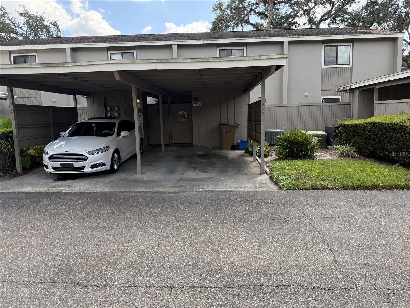JUST REDUCED, Welcome to your new home in the well-established and beautiful Meadowood Condominiums, in the great city of Temple Terrace, Fl. 2/1.5 baths, one car carport, screened porch, with Tennis Courts and Pool Views. New Ceramic tiles on first floor, Carpet in Bedrooms. New CH & Air. All kitchen appliances will stay.  Close to USF, and I-275.