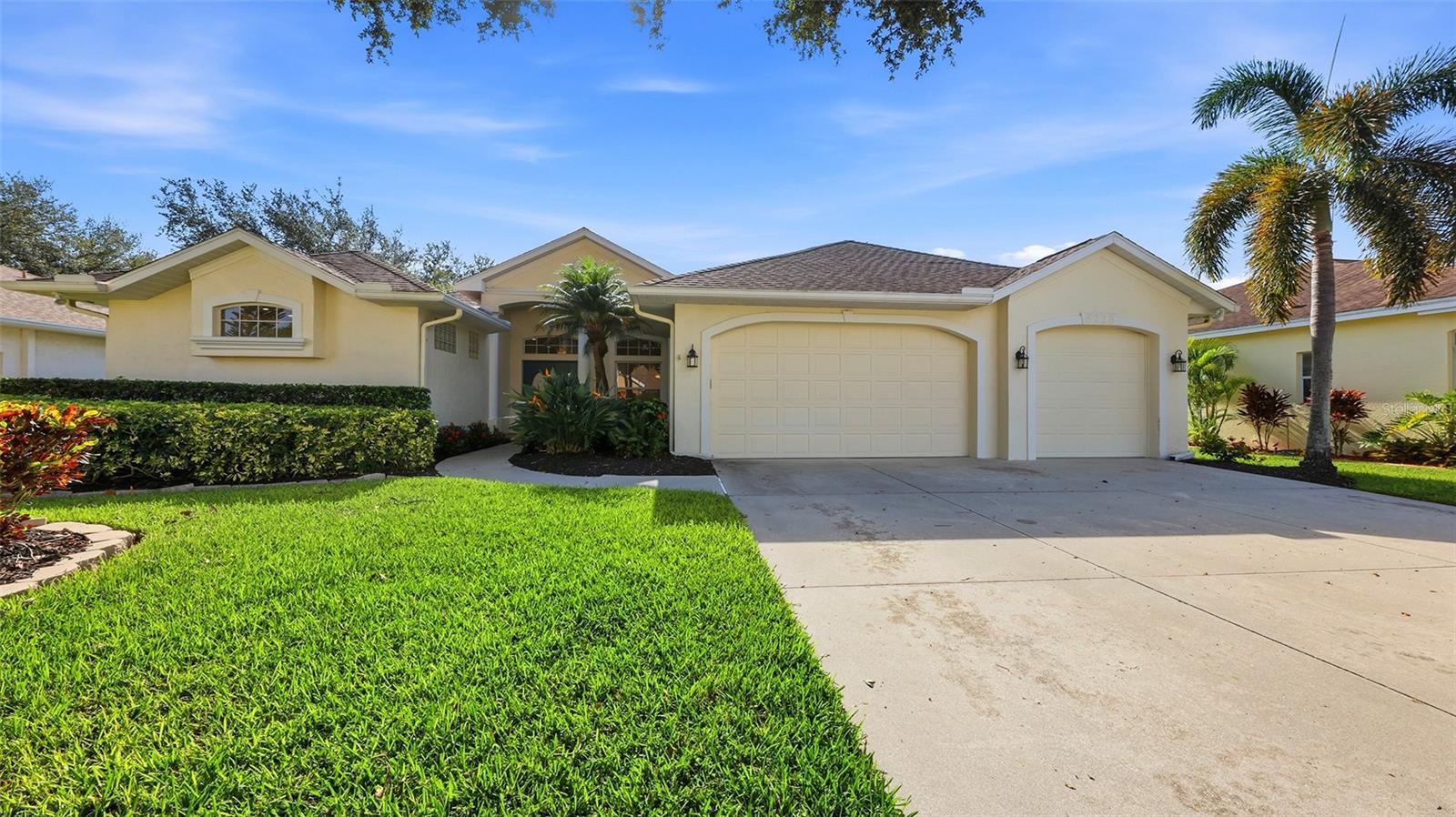 Welcome to this beautifully maintained 4-bedroom, 3-bathroom home offering 2,554 square feet of living space.  This exceptional residence combines quality craftsmanship with modern updates and stunning lake views. Three sets of sliding glass doors provide abundant natural Florida sunlight.  The spacious floor plan features a huge primary suite with sliding glass doors leading directly to the pool area, a luxurious primary bathroom with dual Roman showers, and an oversized walk-in closet. The expansive kitchen is designed for both everyday living and entertaining, featuring solid-surface countertops, stainless steel appliances, and abundant cabinet and counter space.  Fresh interior paint throughout gives the home a bright, move-in-ready feel. Enjoy peace of mind with updated plumbing, a new HVAC system, and the efficiency of a whole-house paid for solar system, including solar pool heating.  Step outside to your private backyard retreat, where a screened lanai overlooks the lake and features an outdoor kitchen, sparkling saltwater pool, and relaxing waterfall -- perfect for entertaining or enjoying Florida's year-round outdoor lifestyle.  Located in the desirable Eastlake community, this home offers comfortable living, energy efficiency, and breathtaking waterfront views in a welcoming neighborhood setting. Eastlake is conveniently located just a few minutes to I 75, close to beaches, shopping, theater and just about anything else you can think of!  Don't miss this opportunity to own a truly exceptional property.
