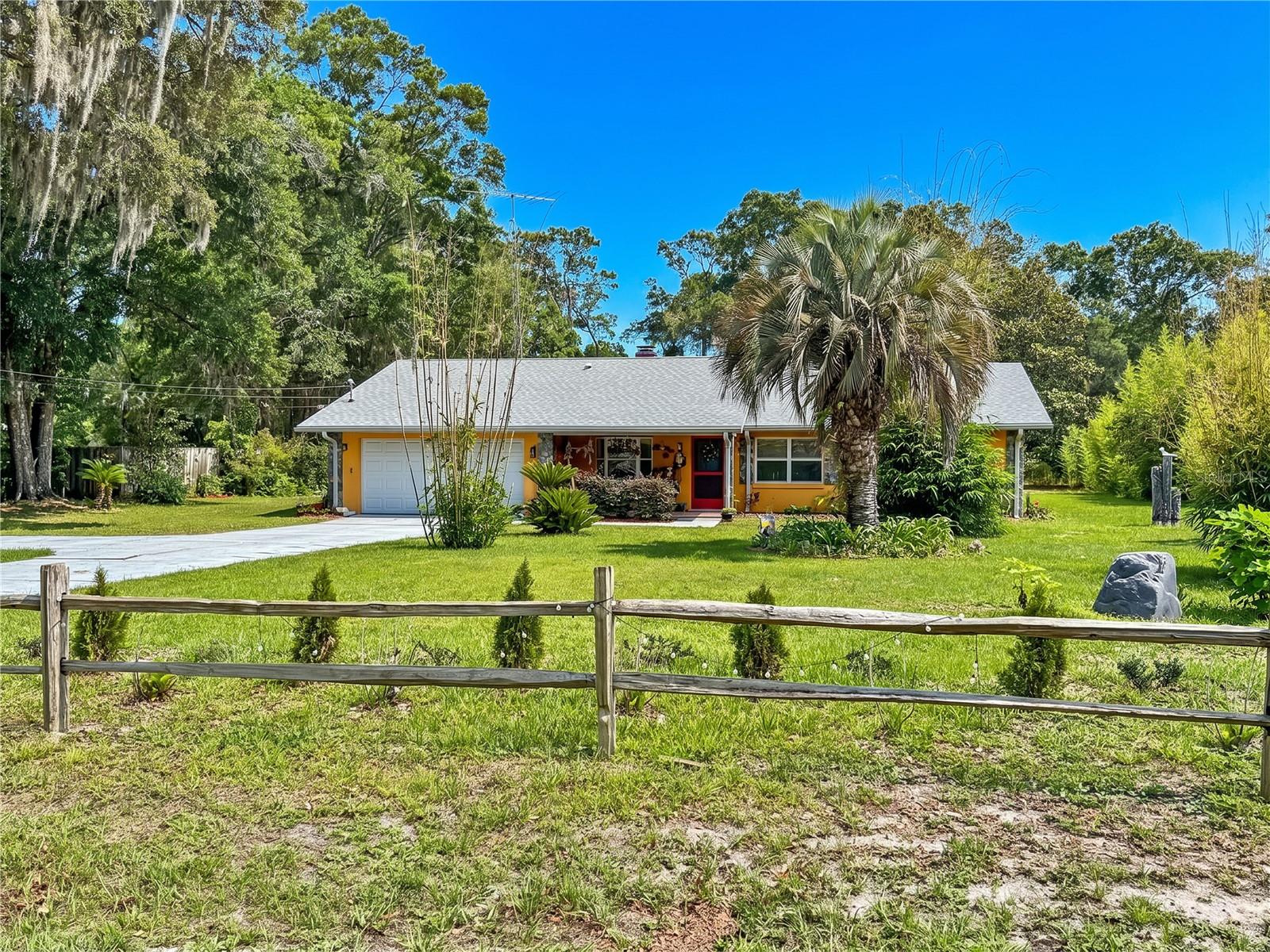 AMAZING HOME Located in the highly sought after INVERNESS HIGHLANDS SOUTH community. This location is referred to as the large lot quiet community with NO HOA. The home boasts a ranch style floorplan with 3 bedrooms, 2 bathrooms, sunroom, and inground pool. Roof was replaced in 2022. Check out this opportunity to buy into a community Known as the “Small Town Done Right”. At almost 1 acre this home comes with an outdoor fire pit area and 2 sheds with power perfect for storage, workshop or could easily be be converted into a mancave, she shed, or both. If you are looking for peace and quiet you have come to the right place.