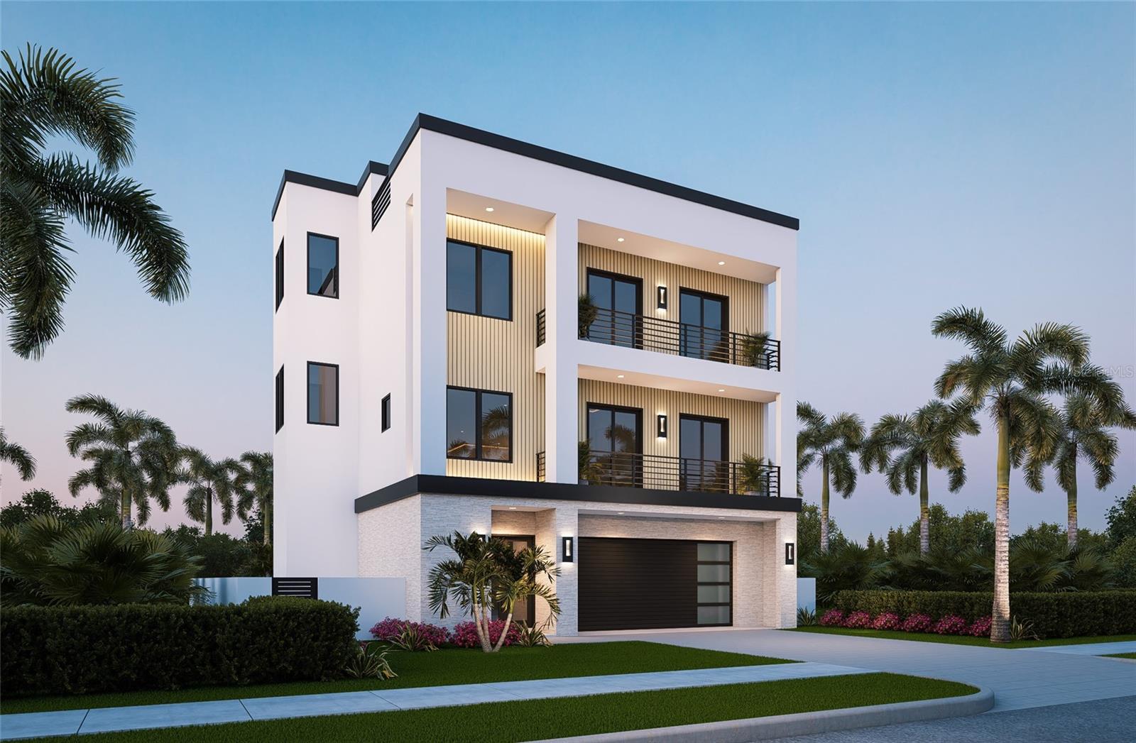 Under Construction. Brought to you by Noah Thomas Builders — where modern luxury meets timeless coastal elegance. Step into coastal sophistication with this breathtaking luxury home situated on a wide, deep-water canal offering direct, unrestricted access to the Intracoastal Waterway and minutes from the sparkling Gulf of America. This architecturally stunning residence seamlessly blends modern design with timeless coastal charm. This exquisite 3846 sqft home boasts premium finishes and an allure as breezy as the Gulf winds. Offering a four-bedroom, three-bath plus den haven featuring a dedicated wine room perfect for those just because moments. The owner’s suite offers a private sanctuary with a balcony overlooking the tranquil canal, a spa-inspired bath with dual vanities, a soaking tub, and custom walk-in closets tailored for luxury living. The rooftop deck truly embodies the pinnacle of Florida coastal luxury living—a serene escape elevated above it all, where the beauty of sky, water, and nature converge in perfect harmony. Outside, your private boat dock and lift await, offering instant access to aquatic adventures. The outdoor kitchen, pool, and hot tub create a true backyard oasis, while the four-car stacked garage and gas generator ensure comfort and convenience no matter the season. With luxury finishes throughout, a private elevator, and proximity to both Tampa Bay and St. Pete, this home blends refined living with an unbeatable location. Built to FEMAs latest standards, this home is designed to withstand the forces of nature with confidence. It features all hurricane-rated windows and doors and is constructed to be as hurricane and flood proof as possible, giving you peace of mind while living steps from the water. Constructed entirely of solid block up to the roof, this home is built to last just like the memories you'll make here. Every inch of this stunning property reflects the signature quality and craftsmanship that Noah Thomas Builders is known for. Enjoy easy access to Redington Shores’ pristine white sand beaches, fine dining, boutique shopping, and vibrant local culture. This home is a rare opportunity to embrace the quintessential Florida lifestyle where luxury meets laid-back coastal living. All images, renderings, and descriptions illustrate the intended design and style by Noah Thomas Builders. Finishes, materials, and specifications may change during the build process. Pricing, availability, and final details subject to adjustment prior to completion.