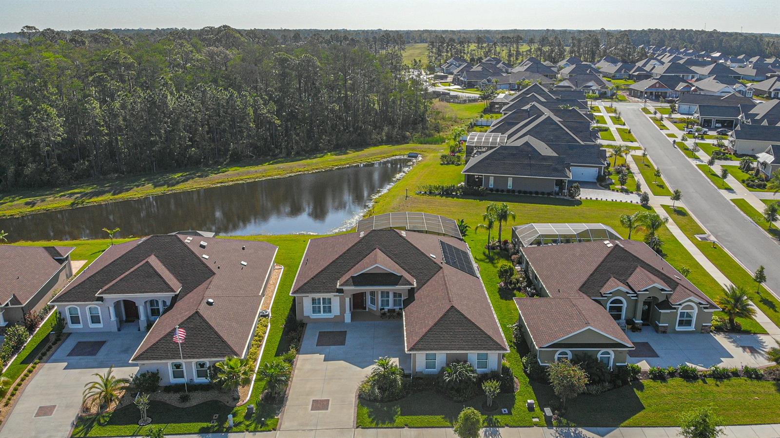 ***Taking Backup Offers*** Custom built pool home in the highly sought after Lakes of Verano within Venetian Bay! The current owners were extremely mindful when designing this fantastic 2018 home. The exterior has an extended driveway surrounded by lush tropical landscaping leading up to your 3 car garage with insulated overhead garage doors. The interior is light and bright with an immediate view of the tranquil preserve and lake as soon as you walk through the front door. 3 bedrooms/2 baths PLUS an office with French doors. The chef in the family will appreciate the open kitchen with rich dark wood cabinetry, contemporary hardware, granite, SS appliances, huge center island, and walk in pantry. The family room sliders have a custom motorized Hunter Douglas shade and leads out to the beautiful solar heated pool. This home has everything you need and want with lots of upgrades including tile and plantation shutters throughout, added closet space, ceiling fans in all rooms, weather master composite roof underlayment providing an additional waterproofing barrier and so much more. Venetian Bay is resort living at its finest featuring the golf & country club, town center with world class spa, restaurants, salon, and fitness center. Lots of community events, miles of bike trails, and a members only resort pool and tiki bar. This home is a true gem and will not last. Call for your private showing today! ;Water: City