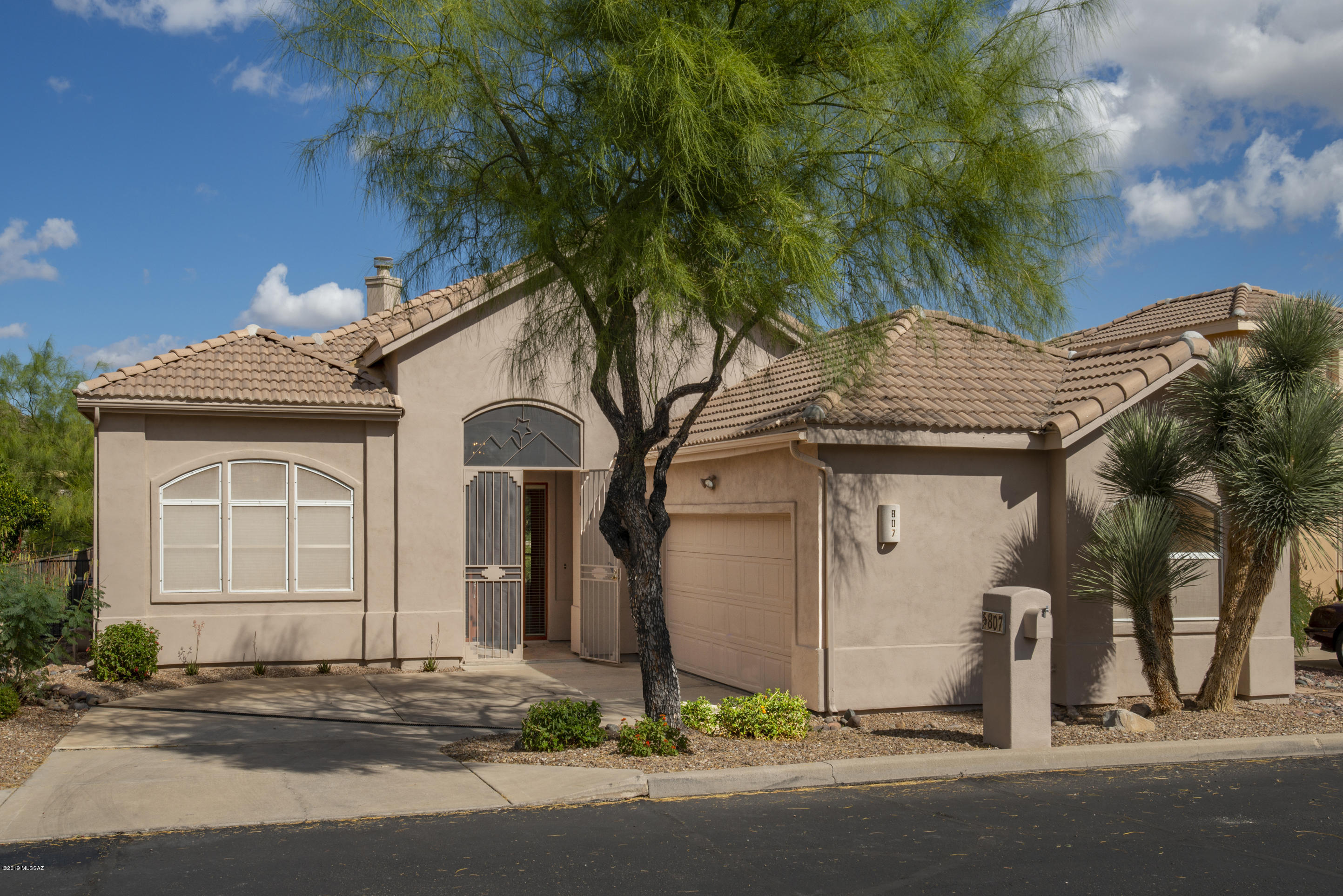 Great open flowing floor plan w/ high ceilings, fabulous views, cozy two way fireplace.  Living environment adjacent to large kitchen w/ upgraded appliances beautiful granite counter tops deep double sink, large pantry and even room for eat in kitchen. House is in excellent condition, HVAC replaced 2016, Exterior Painted 9/2019 (two coats).  Front & back patio are covered with flagstone - house shows really well.  Nowhere else in Tucson can you find the convenient, luxurious blend of elegant homes, relaxing resort living, downtown vitality &  panoramic views.  Deer Ridge in in Starr Pass National Environment Award Winner - home of the JW Marriott Resort & Spa. Miles of walking paths leading to trail systems. Minutes to everything yet surrounded by nature.