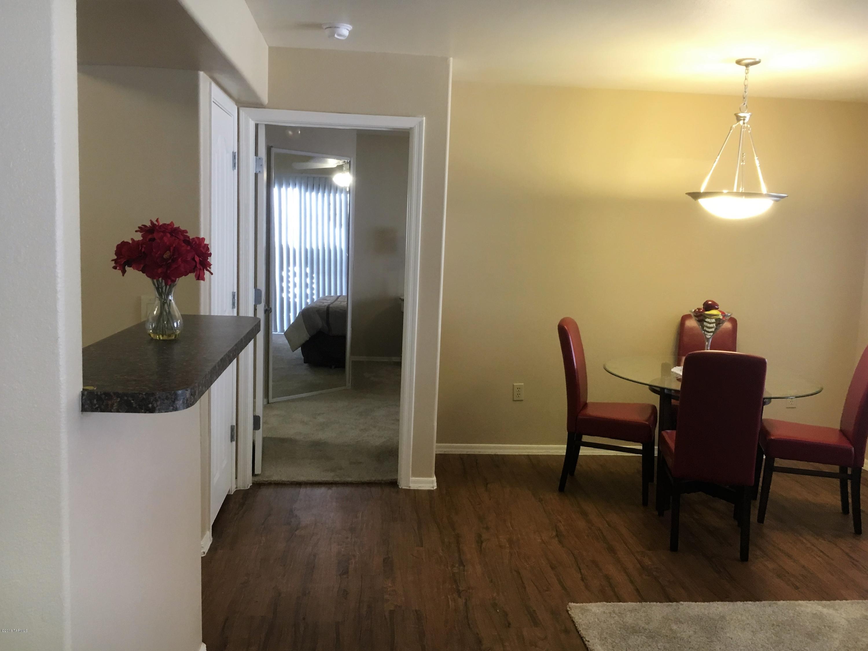 The LAST developer condominium remaining!! Updates just completed, including new carpet, new vinyl plank, Resurfaced cabinets, new appliances, new countertops, new fixtures,fresh paint and an awesome private location. Both bedrooms feature HUGE walk in closets with mirrored doors and ceiling fans. Storage galore with 2 linen closets, a coat closet, laundry room and a storage closet on the patio. Veranda at Ventana features 2 resort style pools with water features and spas, fitness center, 8 Ramada's with natural gas grills and picnic tables, loads of green space and mature landscaping, all this with gated access! Walk to 5 restaurants, a salon, grocery store, post office,+++! Come and see our final remaining condominium today.