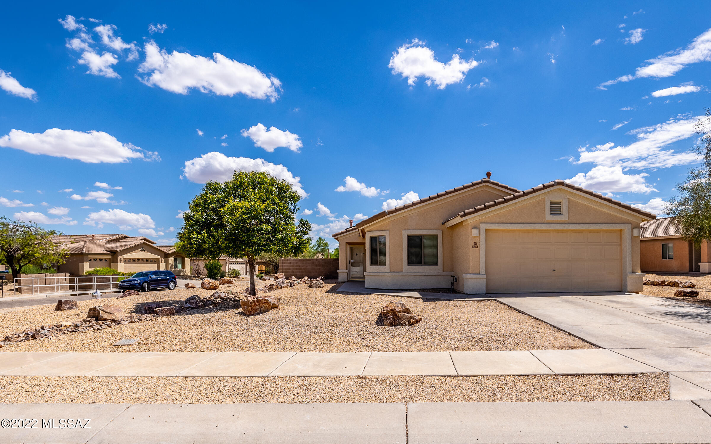Don't miss out on this beautiful, super-well maintained clean & move-in ready home on a quiet corner lot. This 4-bedroom (or 3 & an office) home is located in the wonderful Tucson Mountain Sanctuary community and close to new park. Kitchen features touchless faucet and black stainless steel appliances less than 2-years old including dishwasher, high-efficiency washer, and a Wi-Fi enabled electric range with double doors and built-in air fryer. Electric water heater was installed less than 3 years ago to take advantage of the cost-saving solar panels. Don't forget to check out the beautiful backyard with artificial turf and covered porch to enjoy mountain views and sunsets. This home will not disappoint!