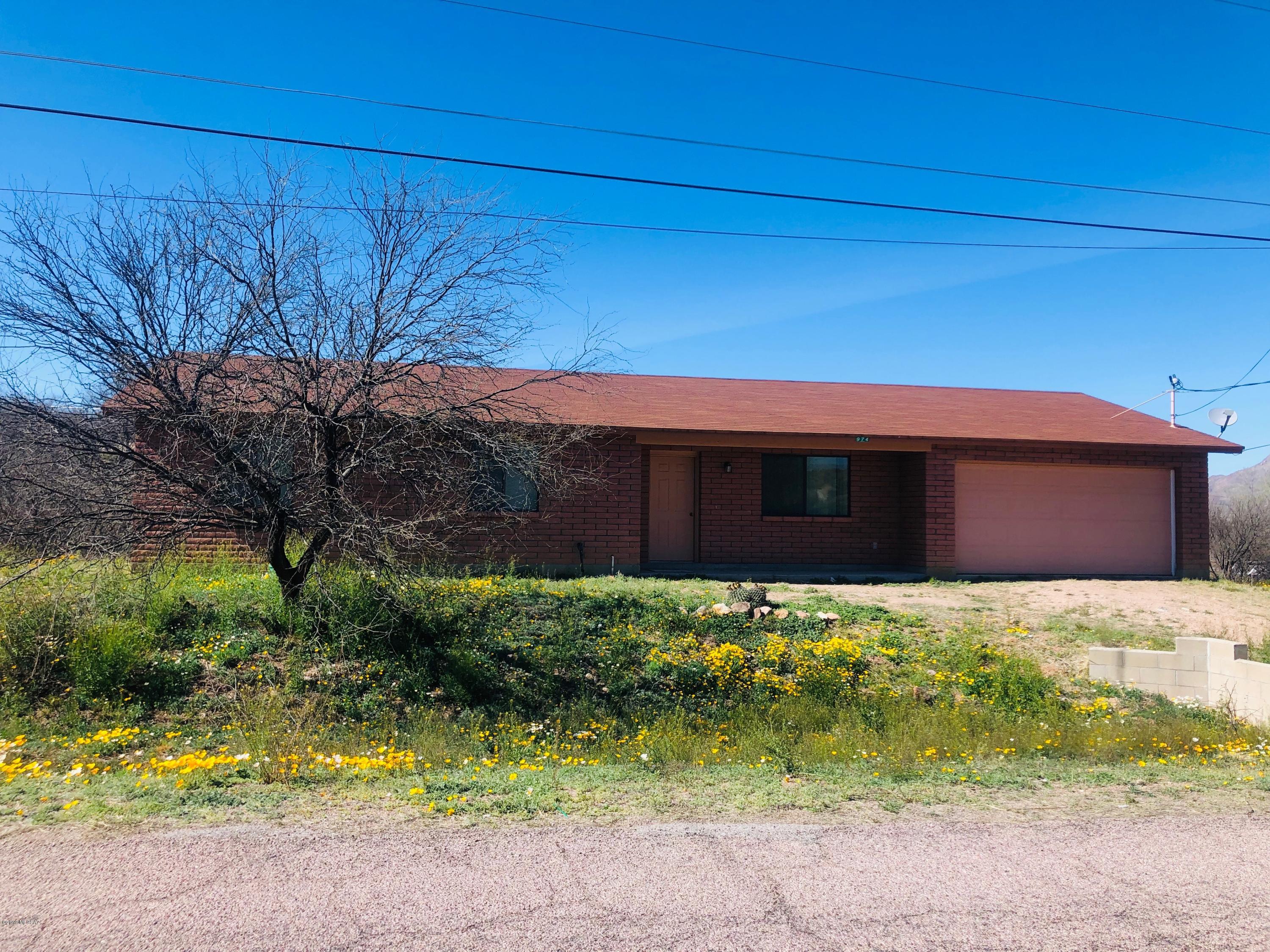 Block construction home ready to move in includes refrigerator washer and dryer.
