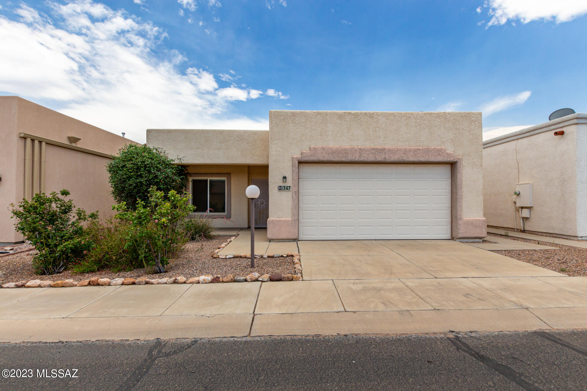 Welcome home! Single-level property nestled in the Vista View Resort 55+ community! Enter to find a bright living room, soft carpet, recessed lighting, neutral paint, and a dining area with French doors leading to the patio. The kitchen has stainless steel appliances, plenty of cabinets, a pantry, and granite counters. Spacious main bedroom offers access to a private back patio and a bathroom with a walk-in closet. In the back yard, you'll discover two back patios to relax after a busy day. Don't miss the 2-car garage with a laundry area including washer & dryer. This one-of-a-kind senior subdivision includes a pool, clubhouse, and more! Ready to move-in. A must-see!