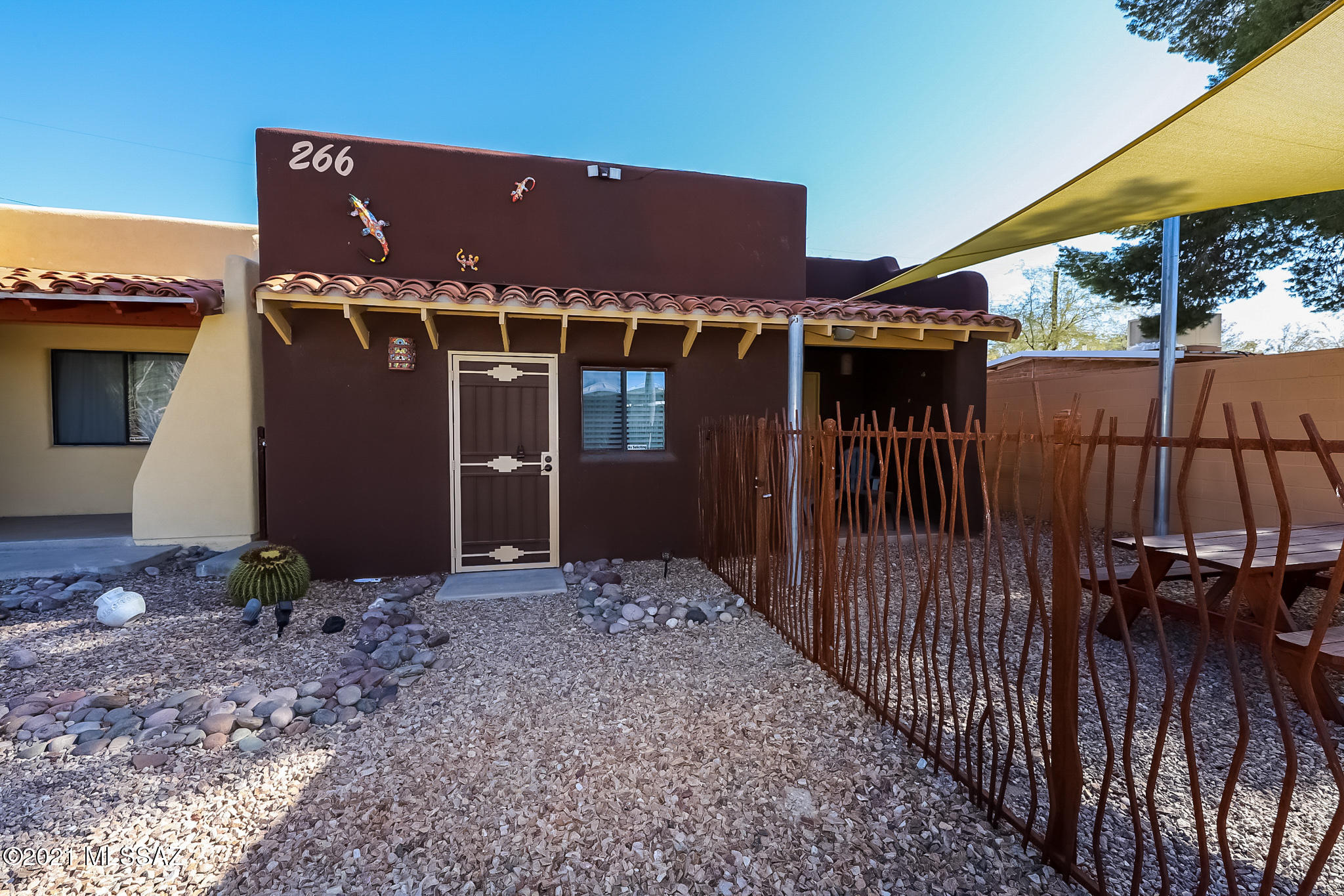 Better than apartment living!! Newer 1 BR 1 BA home with designed outdoor living space. Unit is comfortably furnished included washer and dryer and is located at the end of a cul-de-sac just minutes away from Tucson mall. If that's not enough...this property has solar and electricity is included in the lease.