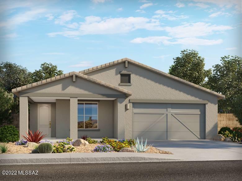 Brand NEW energy-efficient home ready October 2022! Upscale Rustic - Linen. Relax in the beautiful primary suite tucked in the back of the home for ultimate privacy. Enter the house through the foyer that opens to a large great room in close proximity to the kitchen for family gatherings and easy entertainment. Located off of I-10 with easy access to downtown Tucson, this community is just minutes from nearby shopping, dining, open space, and
employment centers. Known for their energy-efficient features, our homes help you live a healthier and quieter lifestyle while saving you thousands on
your utility bills.