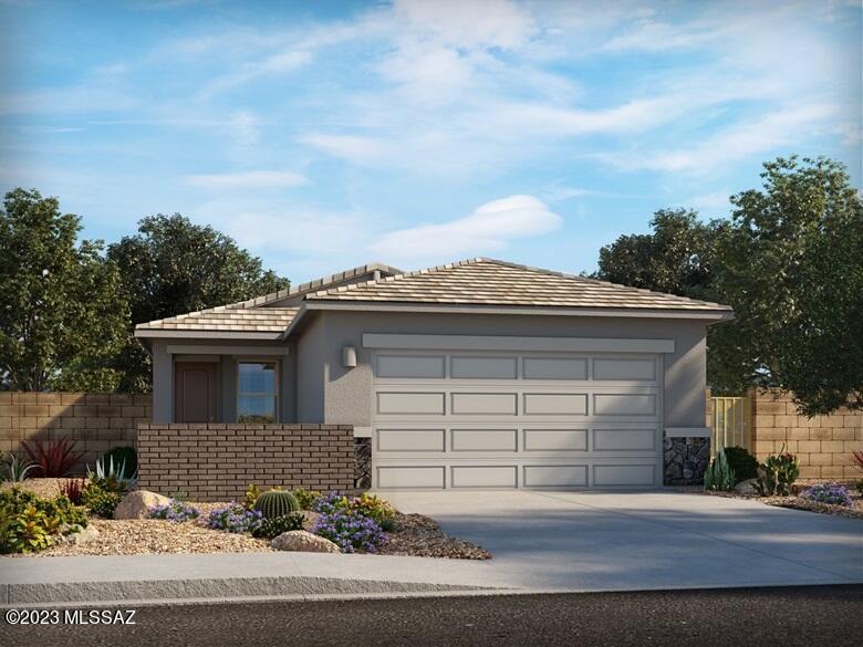 Brand new, energy-efficient home available by Mar 2024! Escape to your private sanctuary in the primary suite with dual sinks and a large walk in closet. White cabinets with cream/black granite countertops, Travertine-look tile flooring and warm grey carpet in our Cool package. Visit Chaparral at Rancho Marana in Marana, AZ. This community offers four single and two-story floorplans to choose from and offers an array of amenities including parks, playgrounds, walking and biking trails, picnic areas, and activities for the whole family. We also build each home with innovative, energy-efficient features that cut down on utility bills so you can afford to do more living.*  Each of our homes is built with innovative, energy-efficient features designed to help you enjoy more savings.