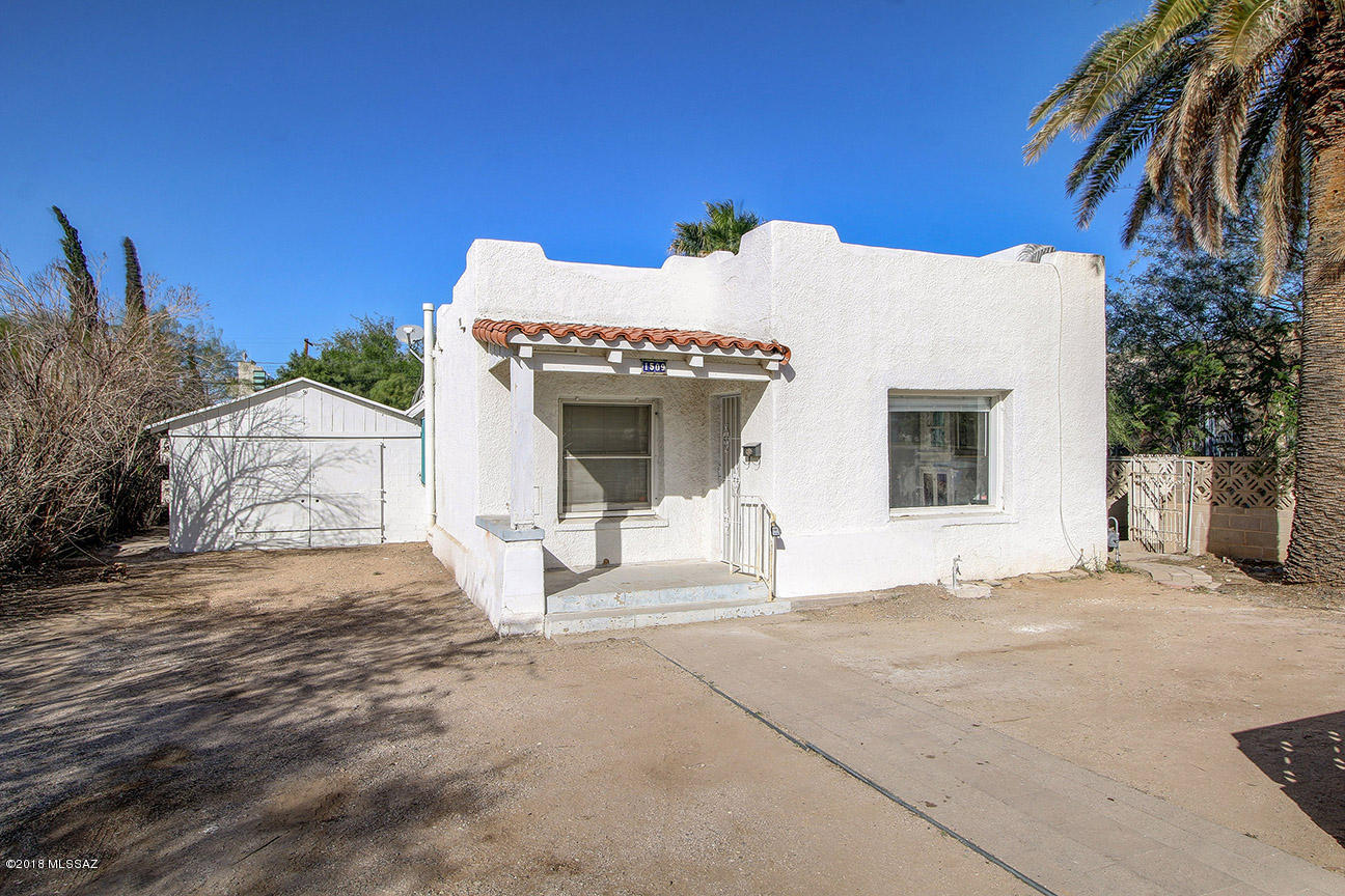 Rare Historic property with newly added 504 square foot fully permitted 2-bedroom guest house w/full kitchen & full bath. Guest house rents for $850/m. So ''net'' mortgage payment will be significantly lower. Your family will love living in this home and enjoying the prime location just 4 blocks walking to the University of Arizona football stadium. Approximately $55,000.00 worth of recent renovations including central AC, 200 Amp Electrical upgrade, stainless steel appliances, wood floor refurbishment, & most importantly, the giant 2 bed guest house w/vaulted ceilings. Historic home has many nice features like white oak floors, high ceilings, 4 bedrooms, & 3 bathrooms. Live in Property & enjoy or hold home & collect large rents from essentially 2 separate houses! Owner-Agent