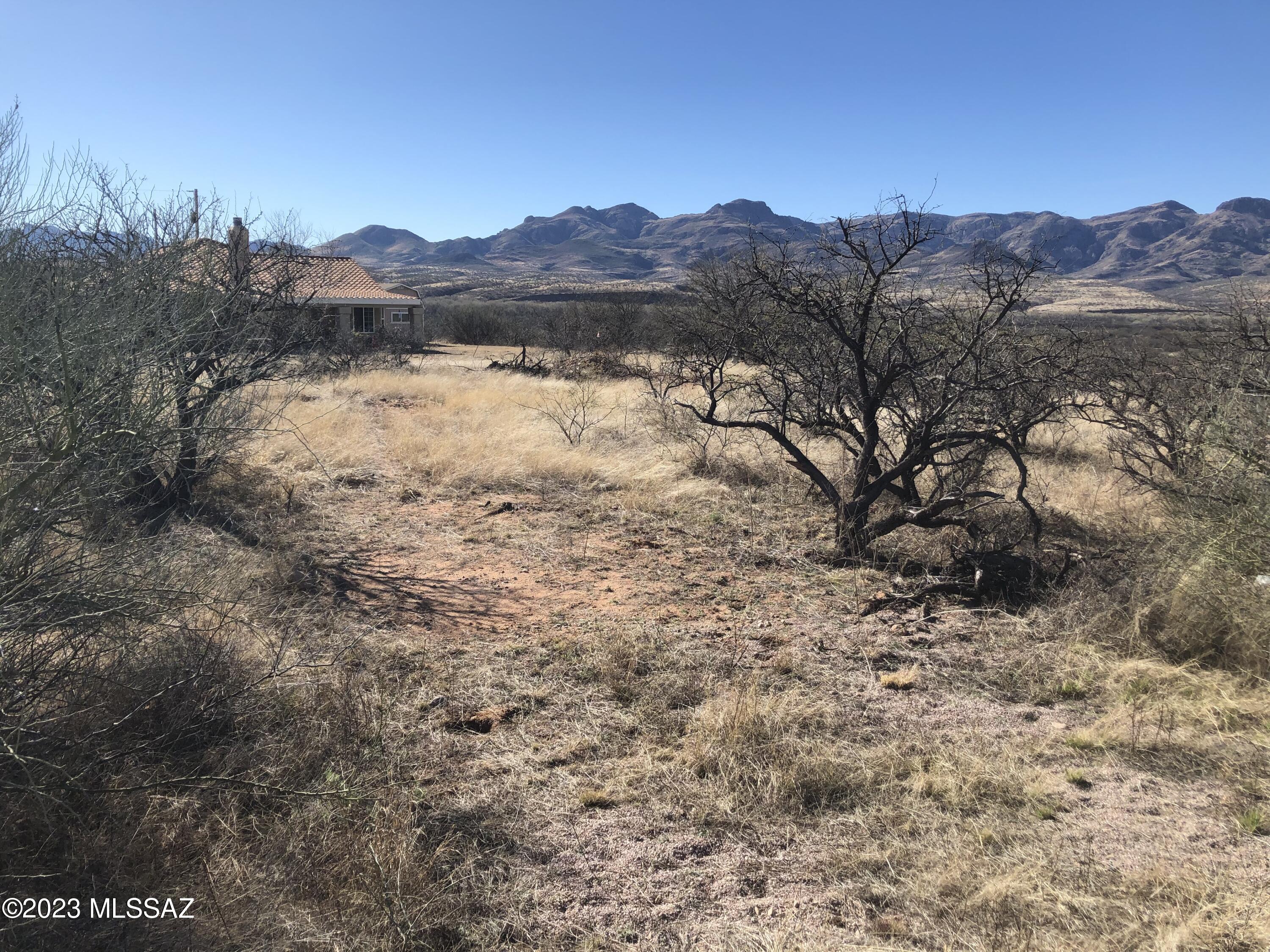 Flat lot with awesome view of the Tumacacori mountains which will never be obstructed.  The next lot over is a Vatere lot which is dedicated as open space and can not be built on.  This lot has been staked and flagged and has a passing percolation test.  Electricity and water are at the street.