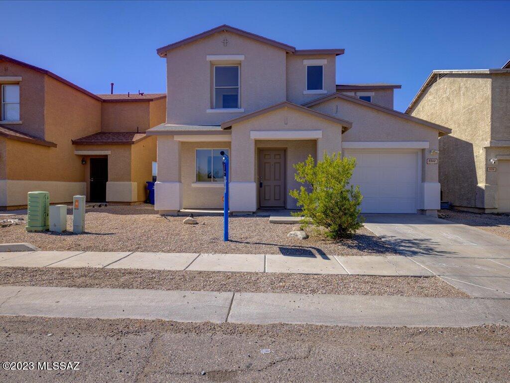 Move in ready with new HVAC compressor, water heater, interior/exterior paint and carpet. 3 bedrooms, 1 bathroom, 1 car garage with no rear neighbor and views from the backyard. Convenient location with low HOA dues. Kitchen features granite counters and stainless steel gas appliances. Tile flooring downstairs and in wet areas. New carpet upstairs.