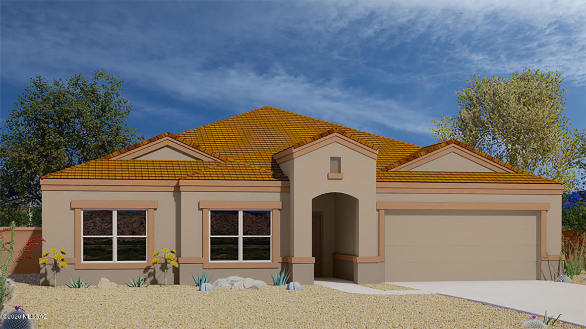 Majestic great room open to the large kitchen with granite counter tops. SS appliances include a gas range, microwave and dishwasher. Espresso cabinets and 7 x 20 wood look tile throughout with carpet in the 4 bedrooms and study. 8' garage door opens to an extra long garage.