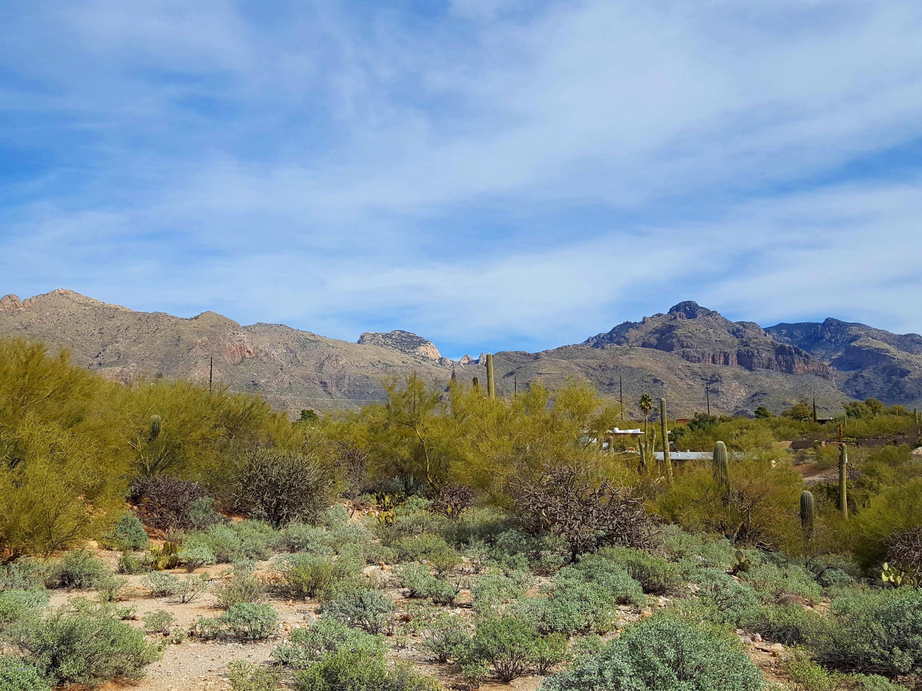 Fabulous Santa Catalina mountain views from this flat, easily buildable foothills lot perfectly situated at the end of a cul-de-sac.   Property is staked and flagged and ready for your dream home ideas!   Adjacent home also available, see MLS #21703384.