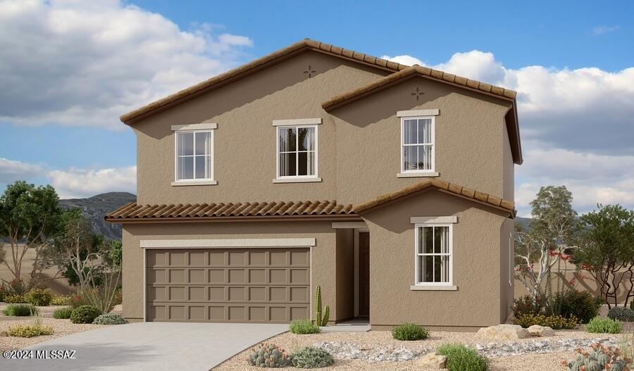 The Pearl plan offers two stories of thoughtful living space. A spacious kitchen provides a panoramic view of the main floor—overlooking an elegant dining room, a covered patio and a large great room. You'll also enjoy a convenient fourth bedroom and private full bath located by the entryway. Upstairs, an open loft features access to a laundry room and three bedrooms, including a lavish owner's suite with a roomy walk-in closet and attached bath. This home is scheduled for completion May 2024!