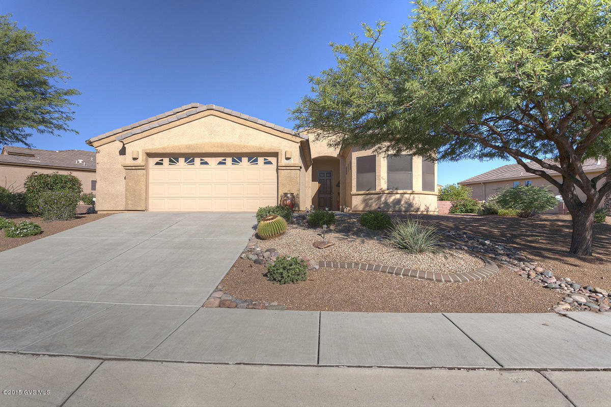 Fabulous Find for retirement. Enter into a meticulously maintained home that you will believe is a model home. Featuring High Volume ceilings; oversized diagonal set tile; Large windows; a big bay window in the dining area and a fabulous island kitchen are just a few of the features you will see. The king size Master BR boasts a bay window, double the closet space and a master bath w/ double sink executive height vanity and EZ care cultured marble shower. Nicely appointed Guest BR and Bath will keep your visitors coming back. The laundry room is large enough for an office w/ cable and telephone. The 2.5 car garage has an extended length & width perfect for bigger pickup trucks and also those who need a workshop. This home is the total package both inside and out. Furniture also available.