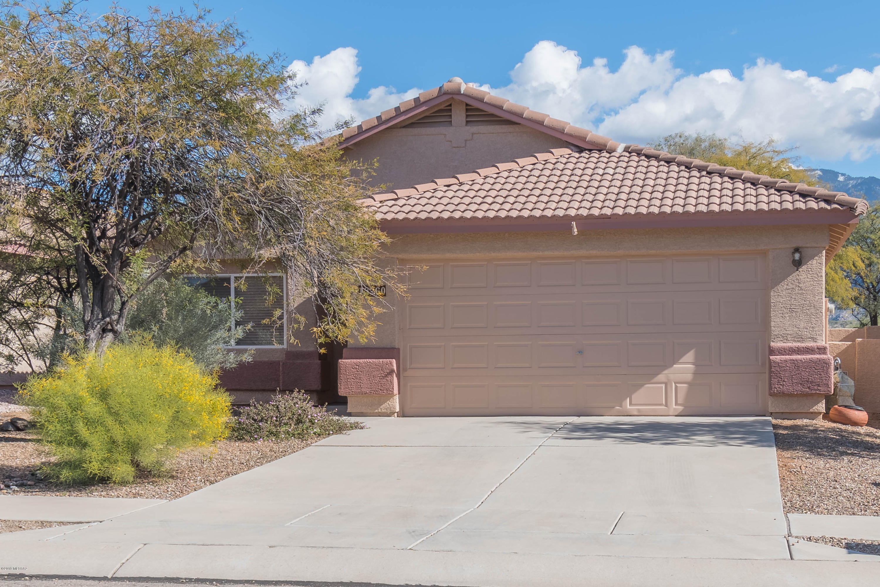 Great Oro Valley home has large East-facing backyard with beautiful Catalina Mountain VIEWS!! This 3 bedroom, 2 bath home is well cared for by the original owner and has tiled floors in all living areas/baths and beautiful laminate floors in the bedrooms - no carpet! Two open living/dining areas provide great flexibility. The home is priced to allow you to update to your personal taste or enjoy a great value! Shopping and restaurants are only minutes away.