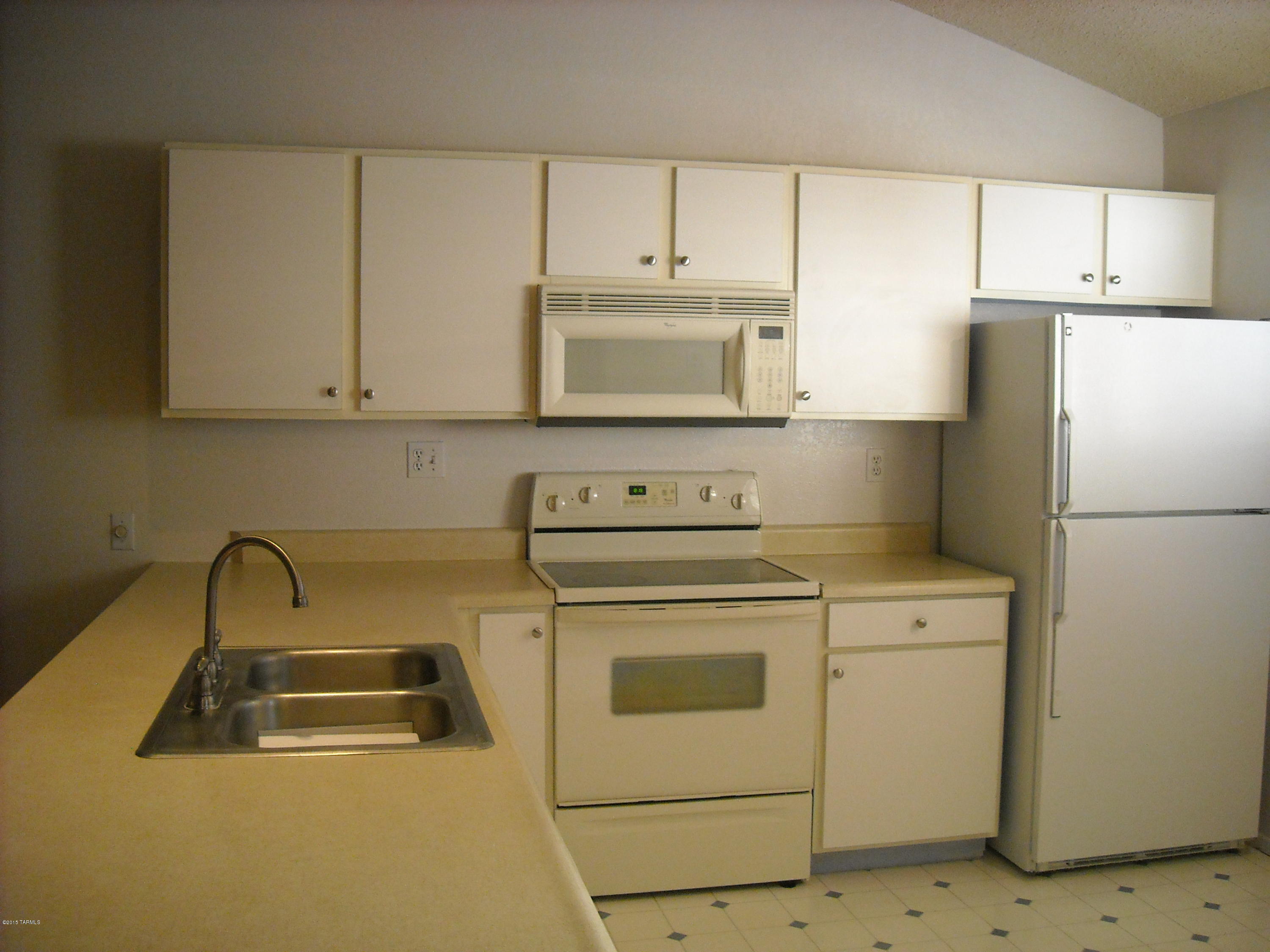 Two bedroom two bath single story with 2 car garage and plenty of storage. Kitchen has all appliances and also washer dryer included. Vaulted ceilings and Living room features a fireplace and sliding door to outside patio. Split bedroom floor plan and master bedroom with walk in closet and master bath has shower. 
Community pool plus basketball court and playground in a great northwest location, near shopping the Foothills Mall and easy access to the freeway.