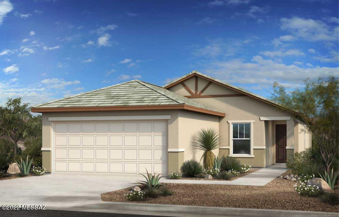 This one story 3 bedroom home features an open concept floor plan with access to a covered back patio.  The spacious great room overlooks a modern kitchen island with granite countertop, whirlpool Energy Star Certified appliances including SS MW, DW and Refrigerator, finished garage and upgraded 18x18 tile flooring ( carpet in bedrooms)  . Generation Lighting LED fixtures and Moen Watersense(r) faucets included will help reduce monthly utility bills. 9' ft ceiling