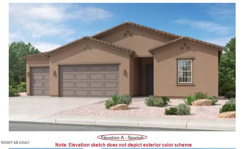 This spacious single-story home features a three-bay garage, ideal for car enthusiasts and extra storage, and a modern design. The open layout among the kitchen, Great Room and dining area leads to a covered patio for outdoor living, while a nearby office is great for at-home work. All three bedrooms surround the space, including the luxe owner's suite with a walk-in closet. This home has been upgraded to our Luxury Flooring and Bathroom Package! Ring Video Doorbell Pro, Ring Alarm Base Station, Door & Window Contact Sensors, Motion Detector, Smoke & CO listener & Keypad, Level Bolt (the invisible smart lock), Wi-Fi Heat Mapping, No Dead Spots-Superior Wi-Fi experience, eero Pro Mesh Wi-Fi System, Honeywell Home T6 Pro Z-Wave Smart Thermostat, My Q Smart Garage Opener, Tankless Water Heate