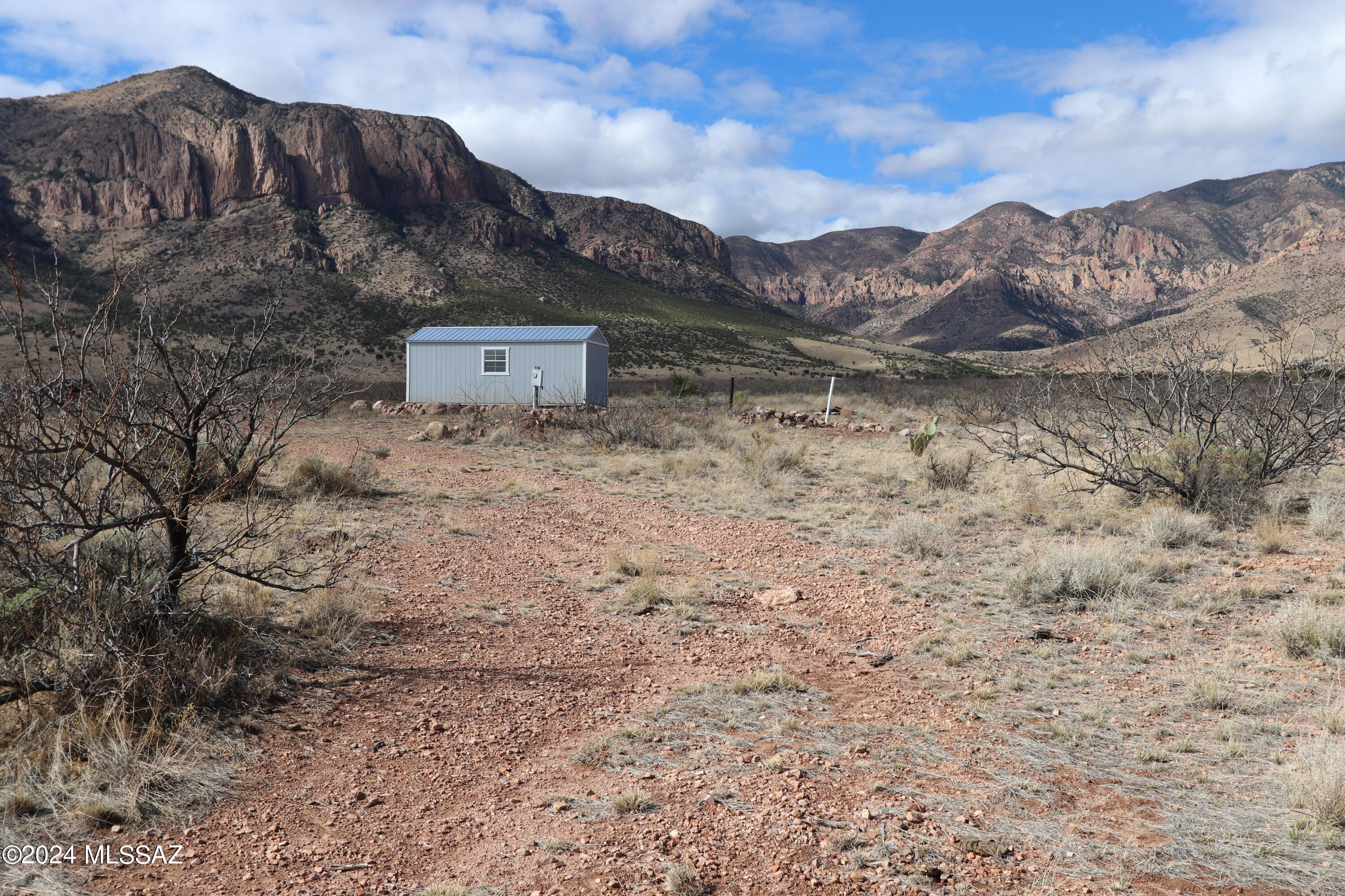 We are offering 20 acres located in one of the most picturesque places in Arizona. Portal, AZ is located on the east side of the Chiricahua mountains which is part of the Coronado National Forest. These 20 acres offer underground electric, a private operating well AND a septic system. Portal is famous for stargazing, rock climbing and birdwatching. The Chiricahua's offer hunters black bear, mule deer, white tail deer, mountain lion, Turkey and Javelina. This property and surrounding fields offer hunters up to three varieties of quail and dove. The NM line is 5 miles to the east making this property ideal for a hunter's base camp. There is a 12x24 Building on the site. The property is sub-dividable, allows Manufactured homes, prefab and mini homes. Owner will finance, no credit check.