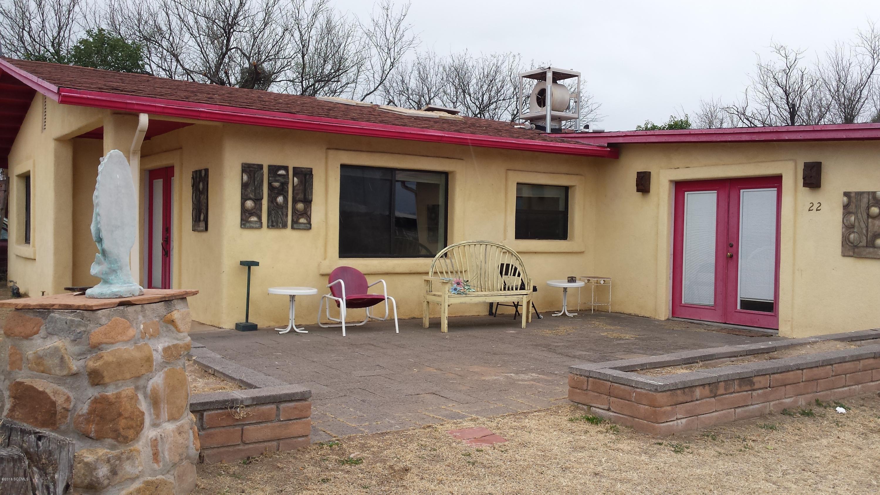 Completely remodeled 3 bedroom 2 bath in the heart of charming Tubac. Cute outside, Modern and clean Inside. The floors have beautiful porcelain tiles and the kitchen has high end appliances. There is a private entrance with two rooms and sink. Can be a separate business and zoned appropriately. Large lot. Water included. Well water great for large garden. For more information call (928) 300-5701.