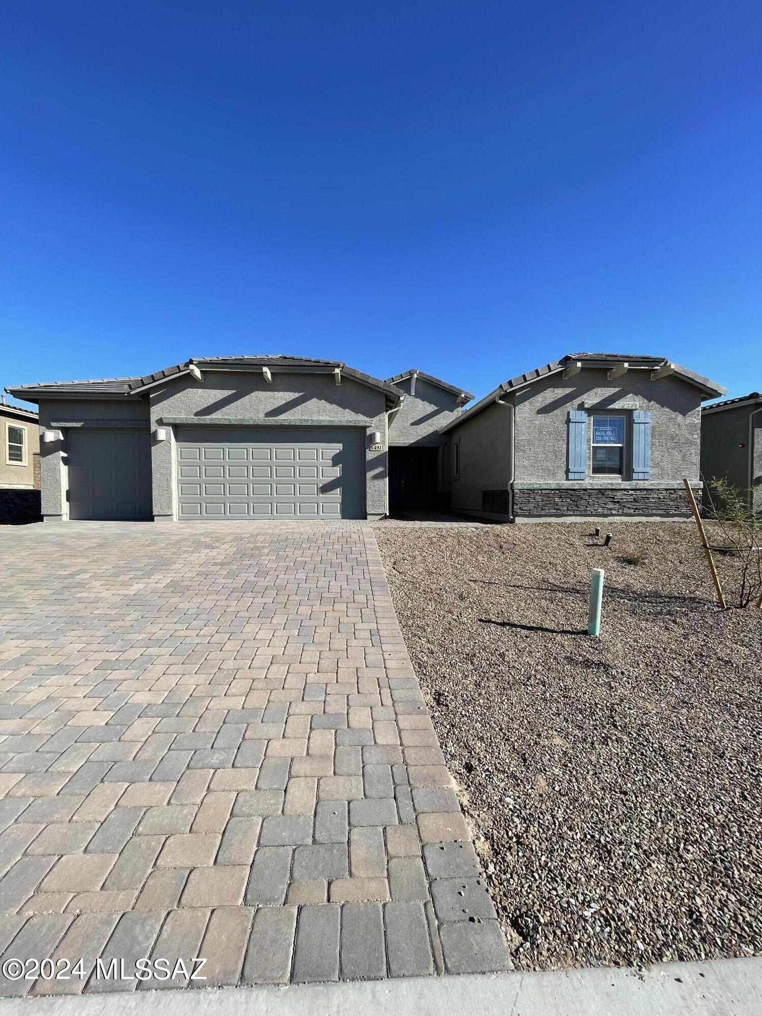 This single-family home boasts a kitchen with a large center island that overlooks the Great Room and dining area, extending to a covered patio for outdoor entertaining. There are also three bedrooms, and an expansive owner's suite that offers a spa-inspired bathroom and dual walk-in closets. Upgrades include Kitchen cabinets and Quartz Countertops, Luxury Flooring which has tile throughout, leaving carpet in the bedrooms, Luxury Bathroom package where you will find matching Quartz Countertops and a Super Garage! Also included in our homes - Honeywell Home T6 Pro Z-Wave - smart thermostat, Smart front door lock, Ring Alarm Security Kit Â¹, Ring Video Doorbell Pro, RinnaiÂ® tankless water heater and more!