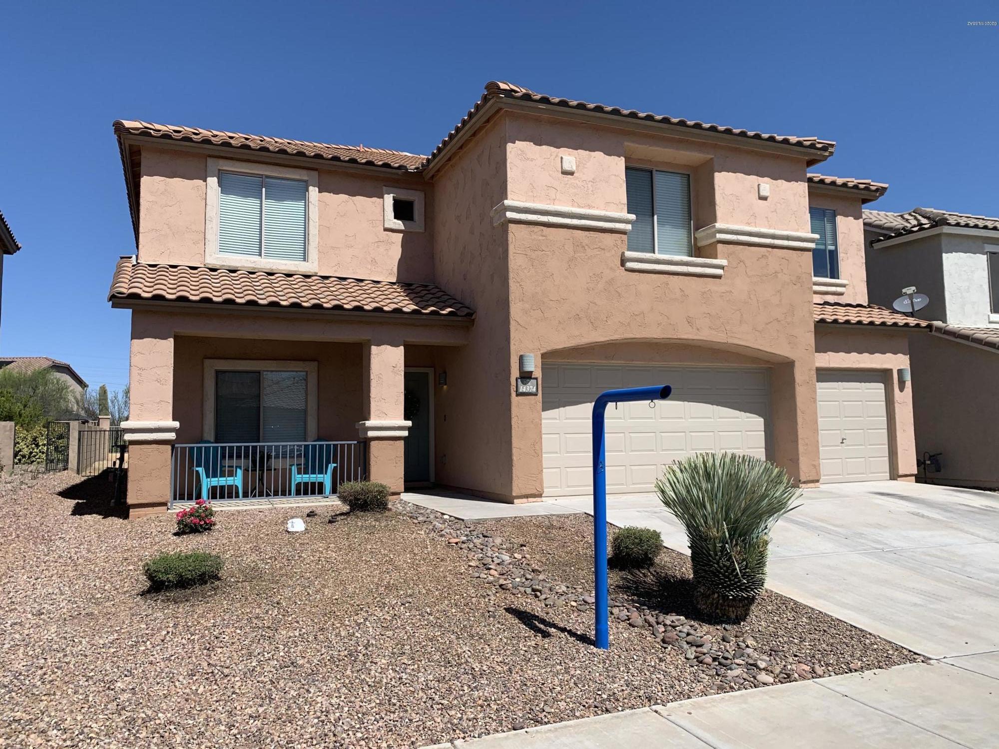 Looking for more space in beautiful Rancho Sahuarita? This 6 bed/4 bath will not disappoint. The first floor includes two spacious living areas. The kitchen features all stainless appliances, including reverse osmosis for refrigerator water supply. Large windows and sliding
door bring in lots of light from the backyard. There is also a guest bedroom and full bath on first floor. Upstairs, walk into your dream master suite, with bath and huge closet. There is a loft for the perfect kids playroom. Two bedrooms are connected with a Jack & Jill bathroom. Plus there are two more bedrooms and an additional bath. The three car garage gives you room to park and still have storage space. Located on the northern end of Rancho, you have convenient access to the northern satellite pool and recreational park. Be sure to check out the video tour and see this great home!
