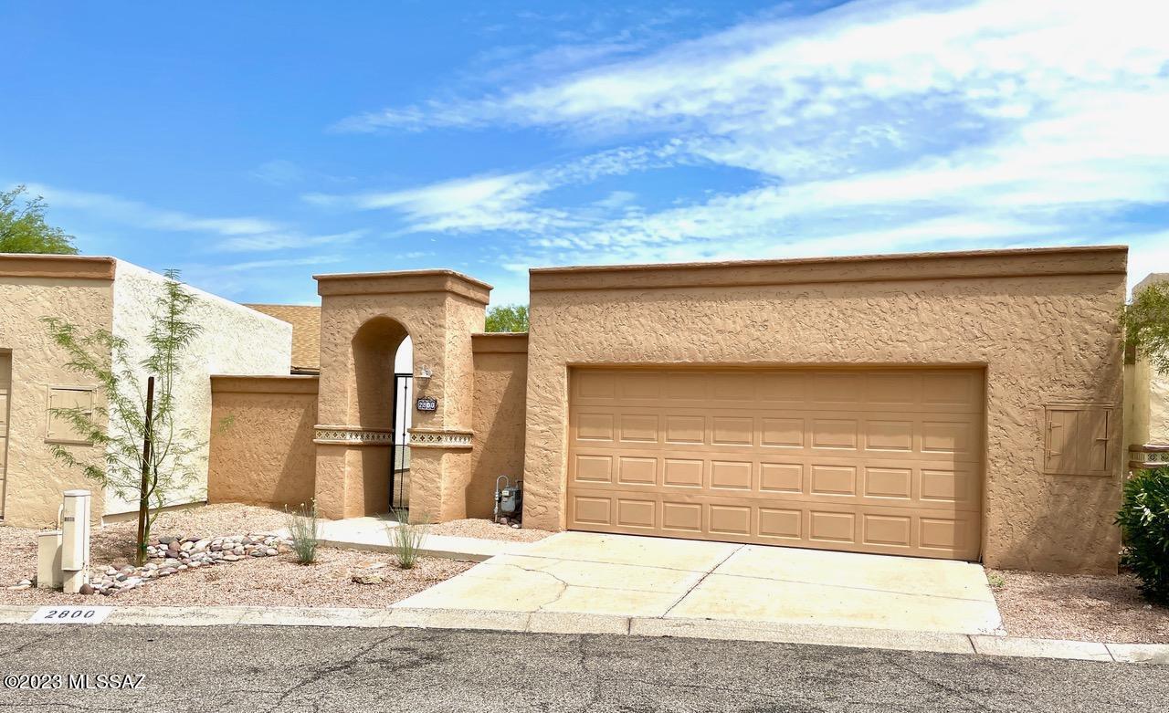 In a beautiful area of Tucson this unique Patio Home is ready for viewing. It is 3 bedrooms and 2 full baths. It has an open floor plan and is very spacious. It has several sliding glass doors that lead to large patios. This home has one of the larger yards in the neighborhood giving you plenty of room for back yard enjoyment. The kitchen has plenty of storage and tile floor go throughout the kitchen, dining area and living room. Master is on one end with private bath and walk in closet. Community is quiet and inviting, with community pool and spa. Community is a short distance from downtown, I-10 freeway, UofA, Pima West and Downtown Campuses, Restaurants and shopping. Put this one on your list to see.