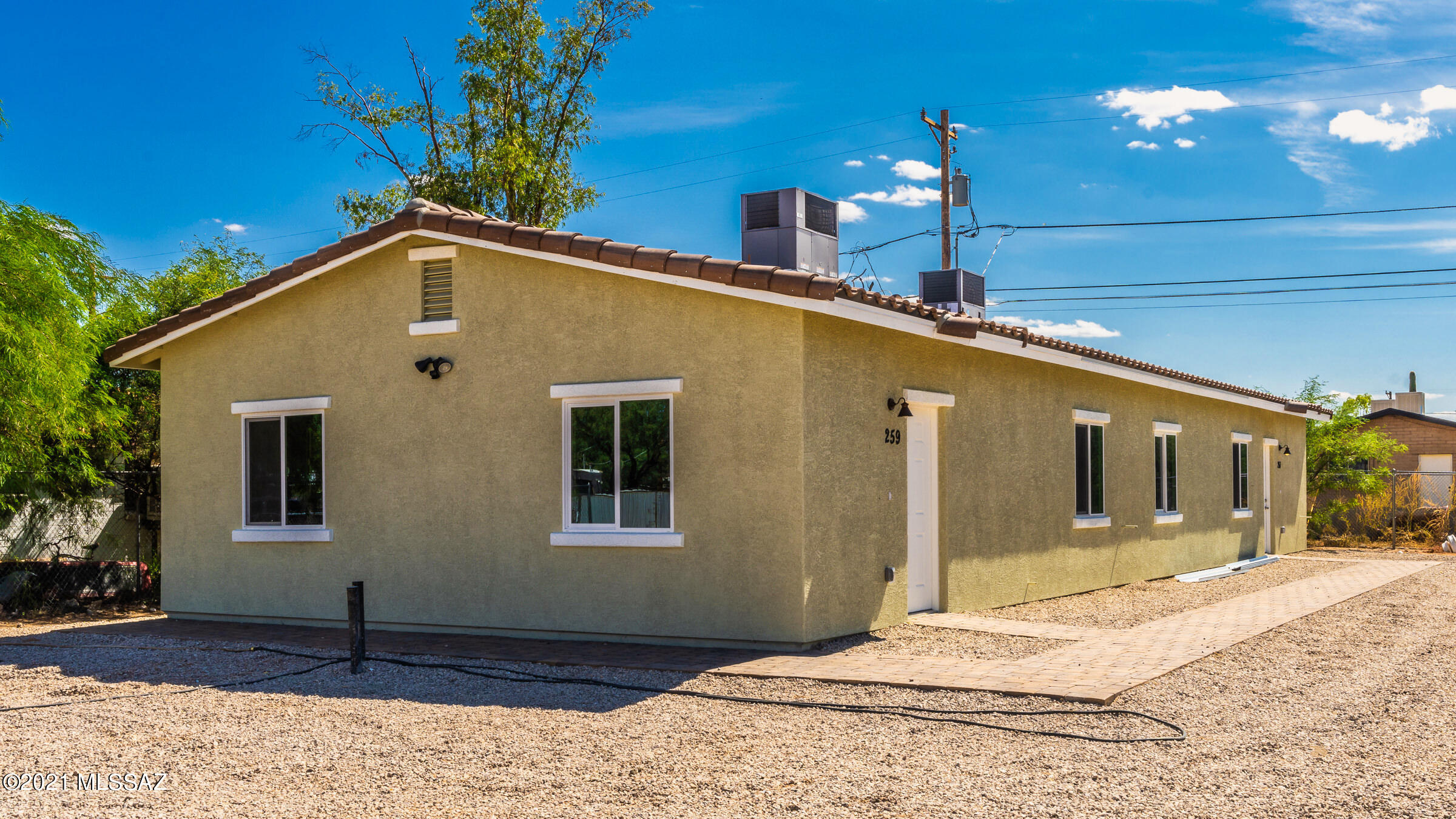 Great Investment opportunity, Imagine being a landlord and not having to worry about updating, fixing, or replacing items for a long time. This 2021 duplex features a 3 bed 2 bath and a 2 bed 1 bath. Each unit comes with an open floor plan, stainless steel appliances, tile in all wet areas. Laundry closet, white cabinets with granite countertops. The 7,405 SqFt corner lot offers a private entrance for each unit with plenty of parking space and a yard to enjoy.  Or live in one and rent the other!