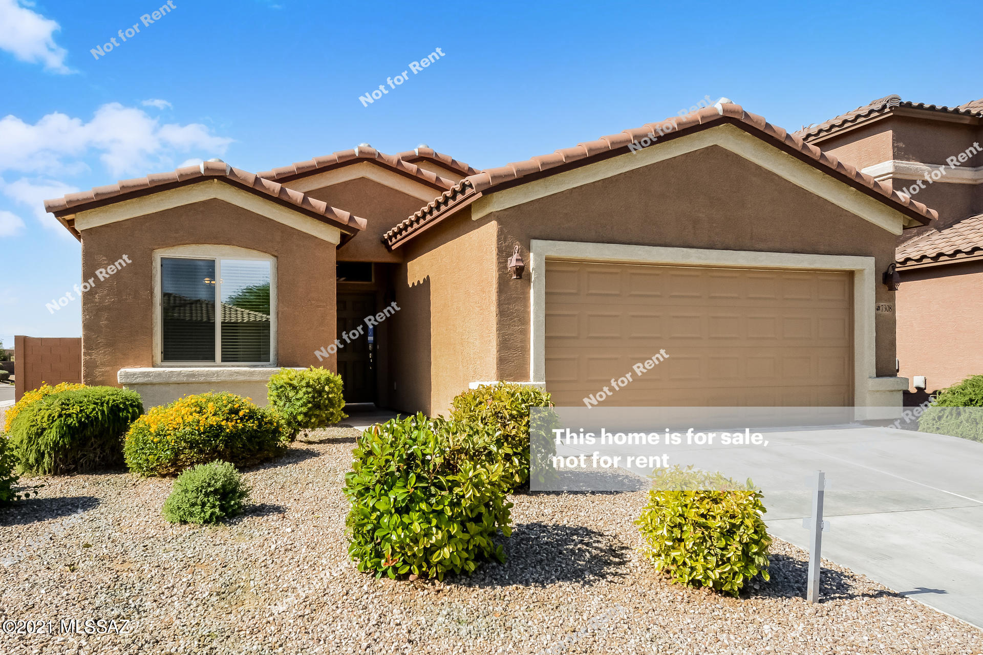 Built in 2013, this Tucson one-story home offers a patio, granite countertops, and a two-car garage.