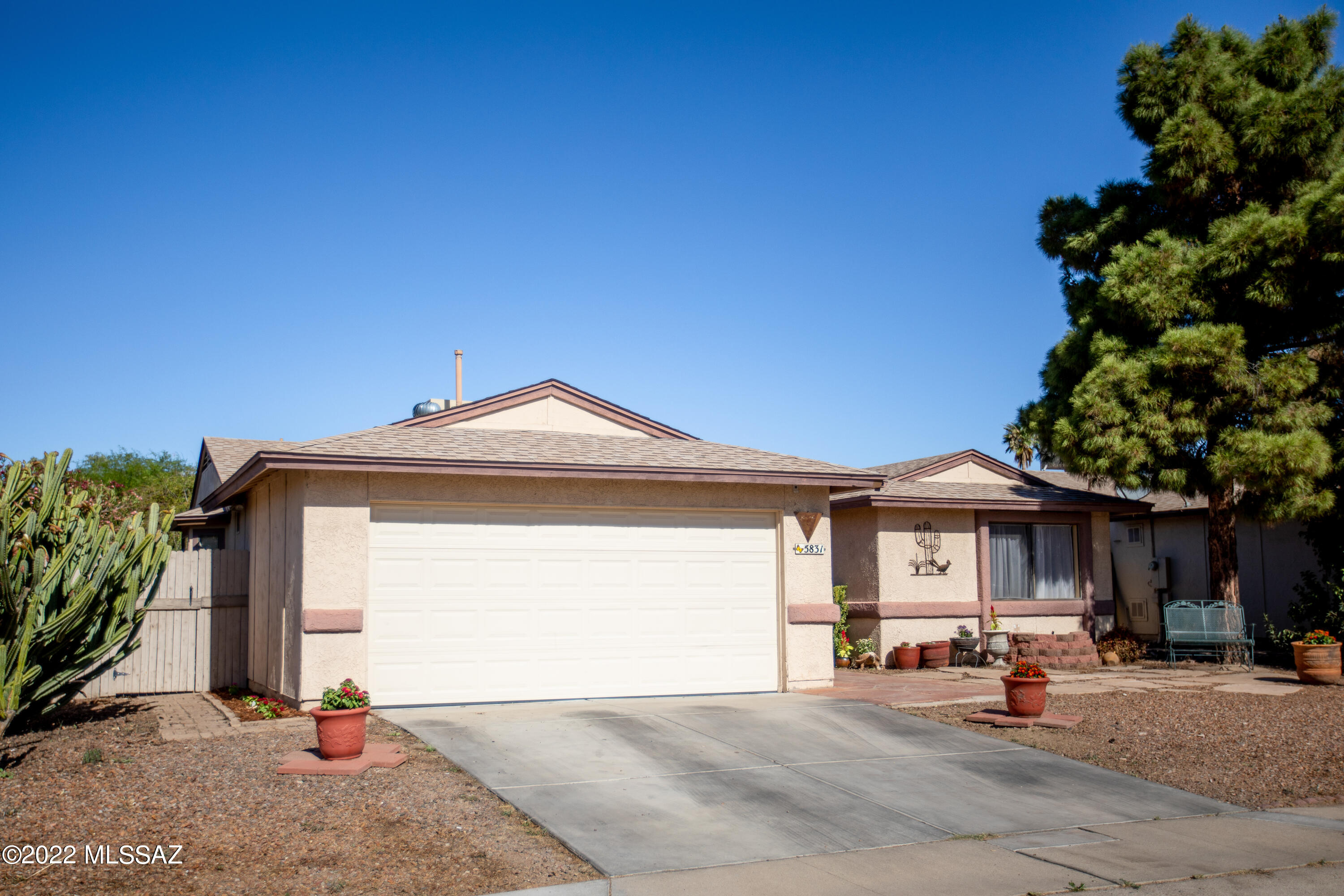 With 1630sqft this charming 3 Bedroom, 2 Bathroom single story home has space for everyone to spread out. You are immediately welcomed in by a very spacious and open front living area that flows effortlessly from space to space. Gather around the breakfast bar or even transition into the generously sized bonus space off the kitchen and front living room. No matter your position in the home you can seamlessly entertain your family and friends. The kitchen has ample counter space and cabinets a like, as well as a new garbage disposal, sink, and dishwasher (2020), poly pipes replaced by prior owner. The primary bedroom features a big window allowing for natural light, 2 sliding door closets and updated bathroom with renovated shower and brand new toilet. Cozy up with a good book and soak in the sunshine from the reading nook in the secondary bedroom. Then enjoy your summer nights in the backyard under the covered patio or on the paved extension under the stars by the chimenea. Take advantage of the park with a playground for the kids, basketball court, baseball field and community pool/spa that's within walking distance. Close to I-10, schools, shopping and medical. This one is sure to please! Owner/Agent