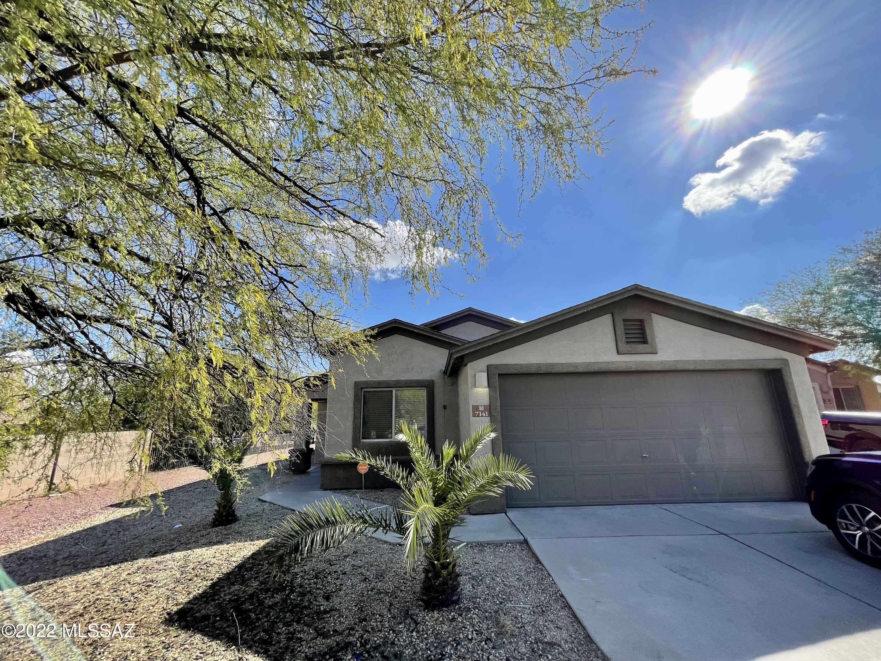 Come see this beautiful 3bed, 2bath home located near 1-10/Wilmont, wont' last in the market. Home has high ceilings, ceramic tile throughout the entire house, ceiling fans, water softener, built in bed frame with extra storage in the main suite, and leased solar panels. The spacious and gorgeous back yard comes with large gazebo that will convey. There's also a storage and a built in BBQ grill.