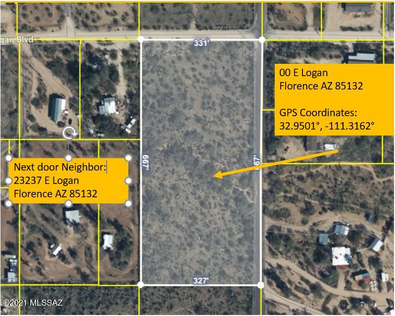 Undeveloped 5 acres in the Cactus Forest community south of Florence on I-79
Many neighbors have built, nice and quiet with tons of potential and on a PAVED road. 

Zoned GR – single family or mobile homes are allowed. Minimum 1.25 AC lot size so parcel CAN be split and sold - several in area have done it already. NO HOA!

Set backs 40 feet in front and back, 20 along sides
Horses and cows are okay - No pigs though. 

Utilities:
Power: Yes – Lot line. San Carlos Irrigation (Electric) – install cost depends on where you put the house

Water: Yes - Lot line – Tonta Basin Water - – install cost depends on where you put the house

Both require applications prior to build / install 

Sewer: No – requires septic to be installed