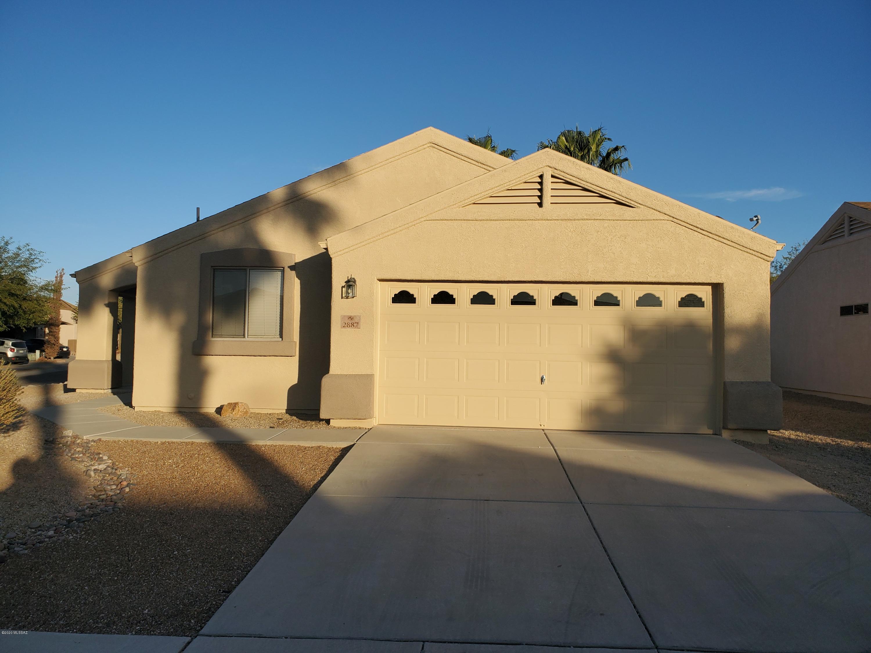 Great 2 bedroom, 2 bathroom small pet friendly home in East Tucson. This lovely home offers a neutral palette with formal living/dining rooms, ceiling fans, newer carpet/paint. Cozy kitchen. with all appliances with access to the laundry and garage. Corner lot, covered patio, two car Garage, and full enclosed yard. Conveniently located close to DMAFB, shopping, bus lines and restaurants.