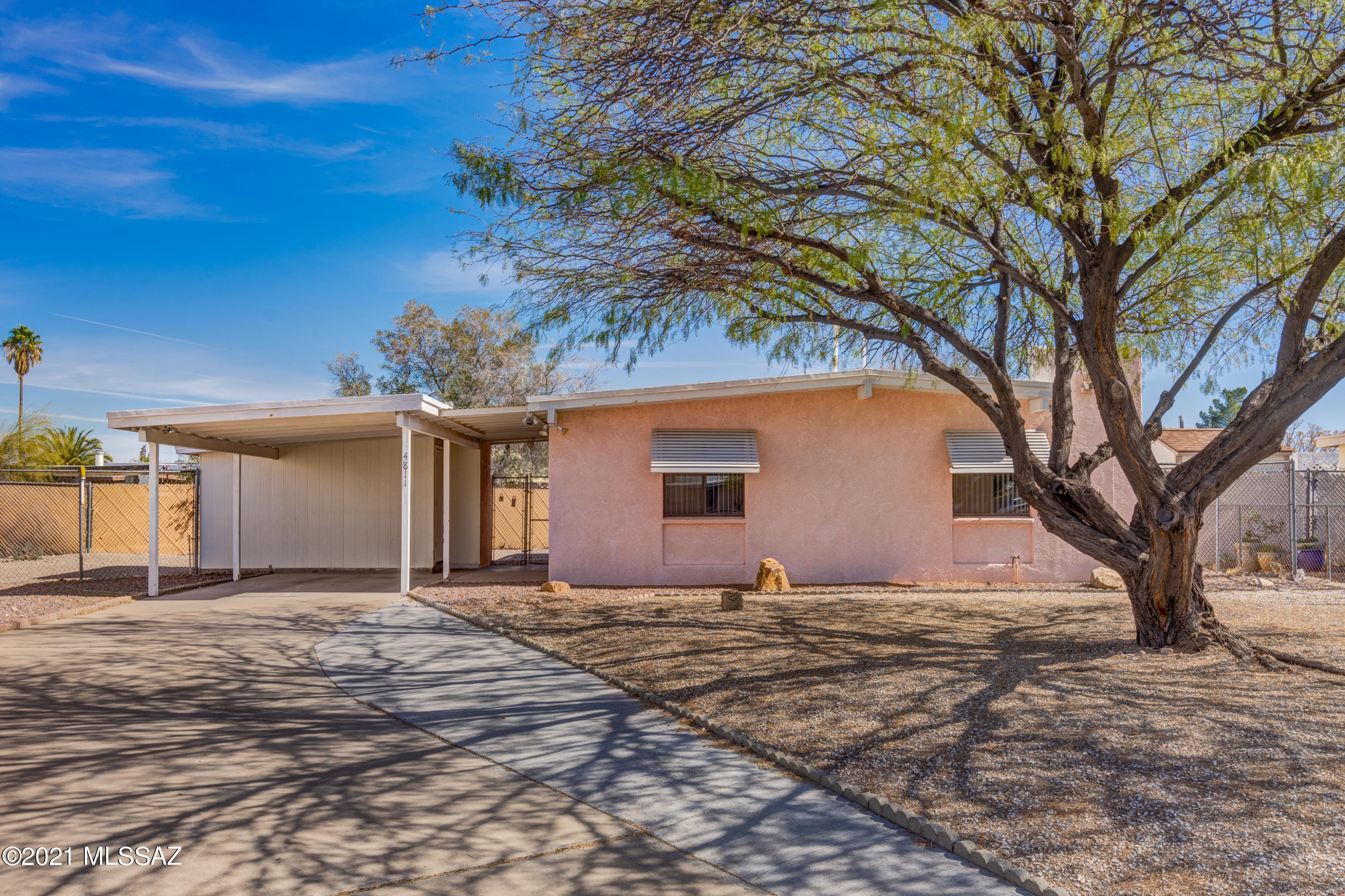 Charming 2 bed, 1 bath home situated on a large lot located on a quiet cul de sac. Spacious open kitchen and large backyard. Covered carport and additional storage area. Trane HVAC system was installed in 2018 and is still under warranty. Washer and Dryer convey.